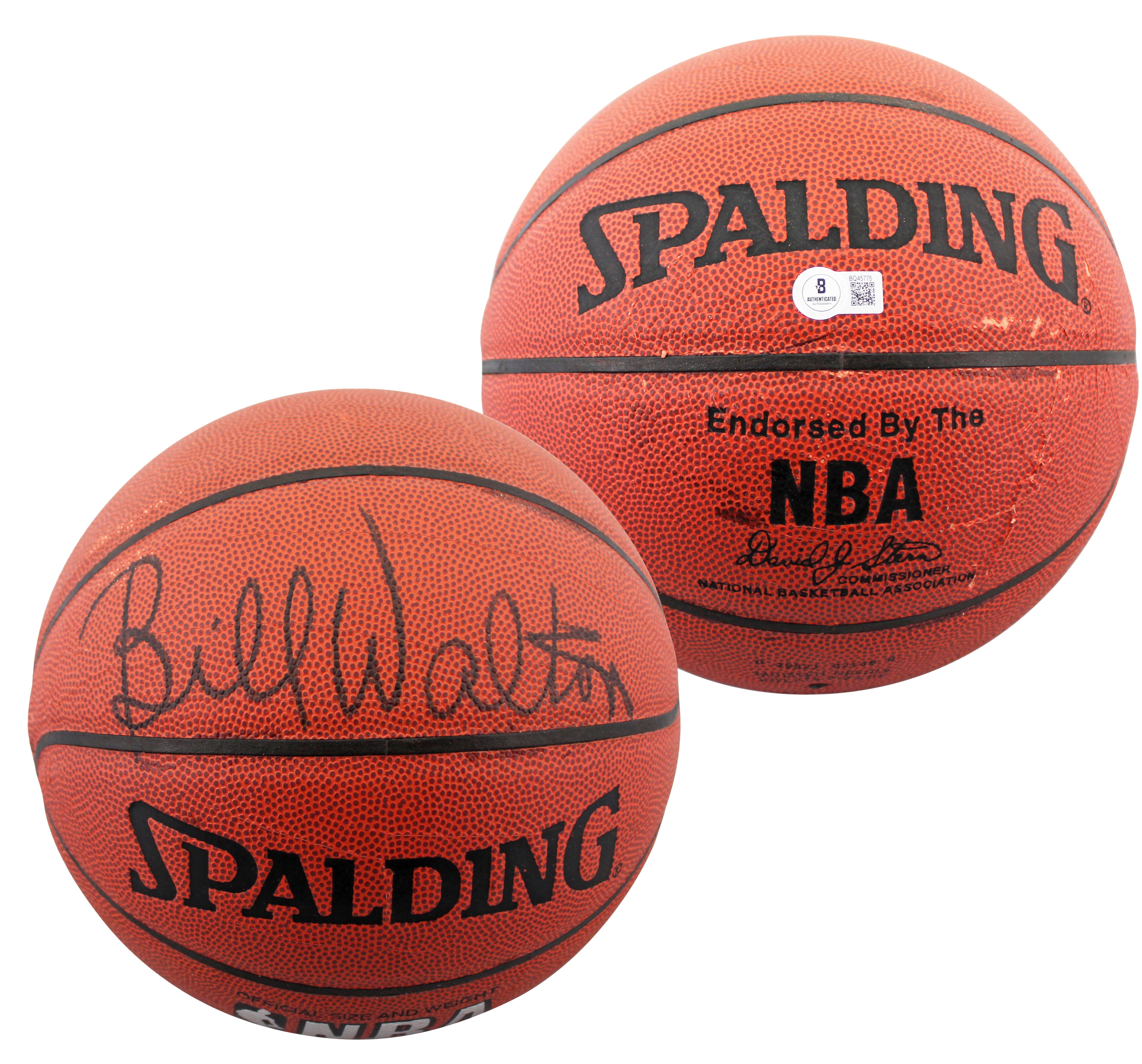 Blazers Bill Walton Authentic Signed Spalding I/O Basketball BAS #BQ45775