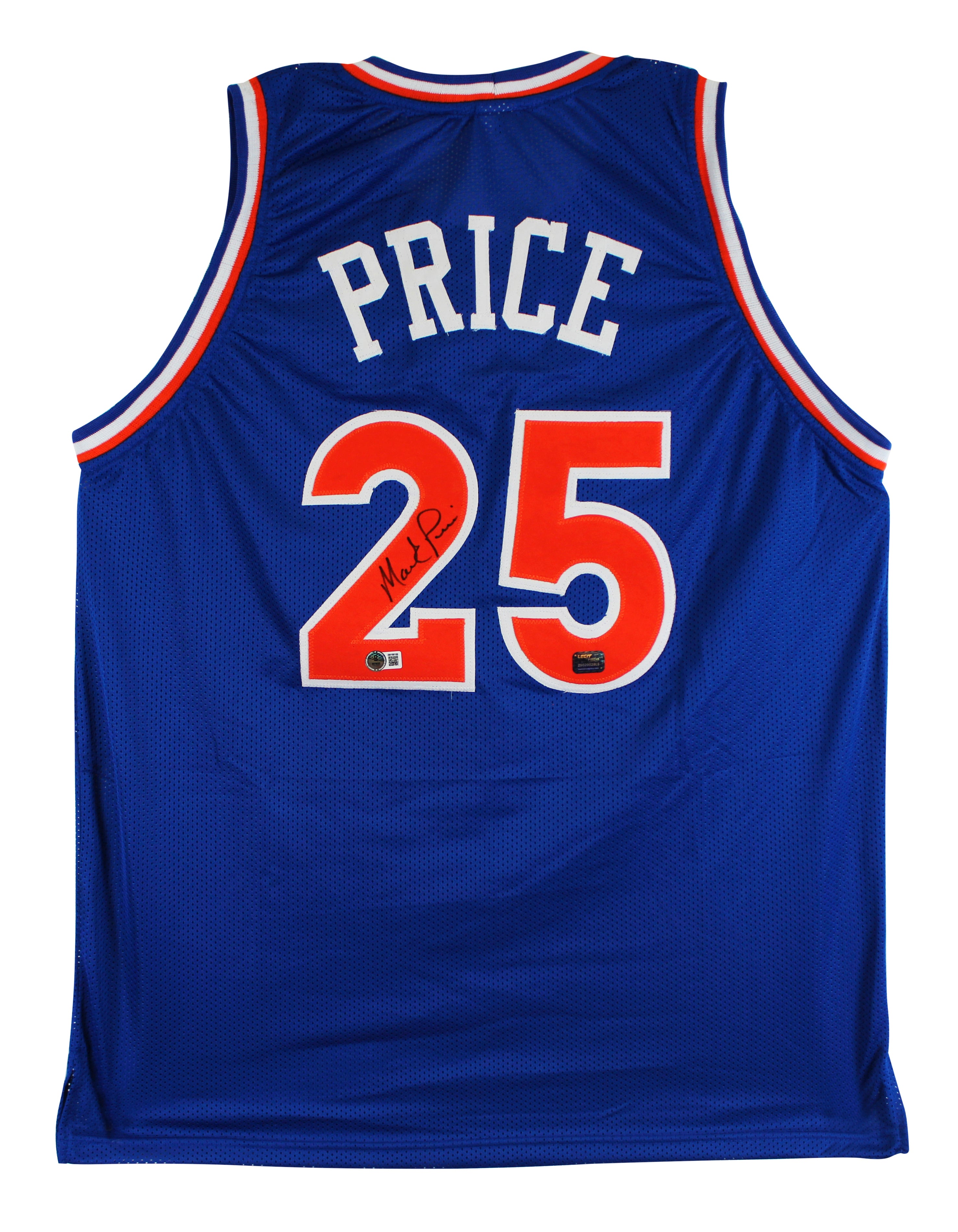 Mark Price Authentic Signed Blue Pro Style Jersey Autographed BAS Witnessed