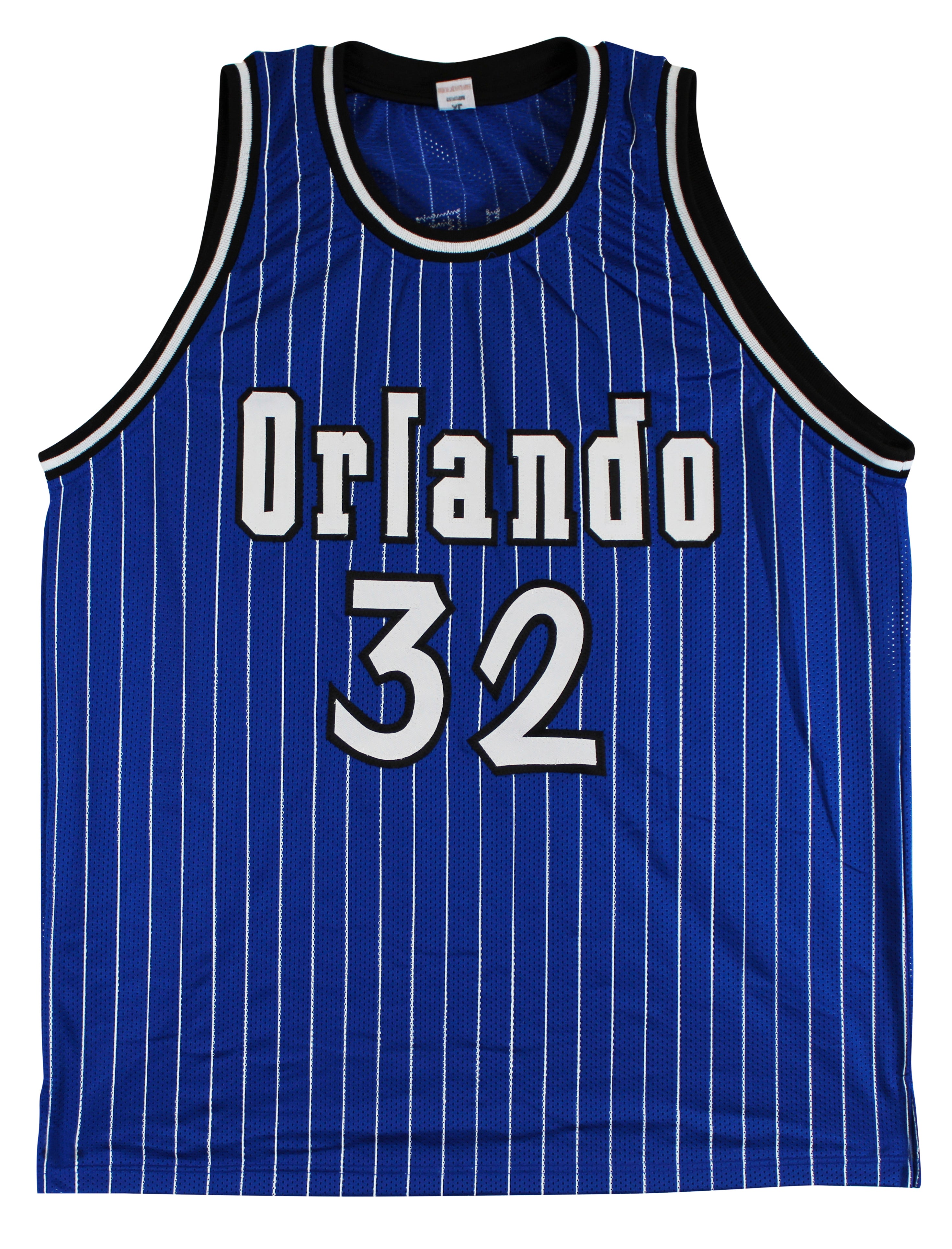 Shaquille O'Neal Authentic Signed Blue Pro Style Jersey BAS Witnessed 2