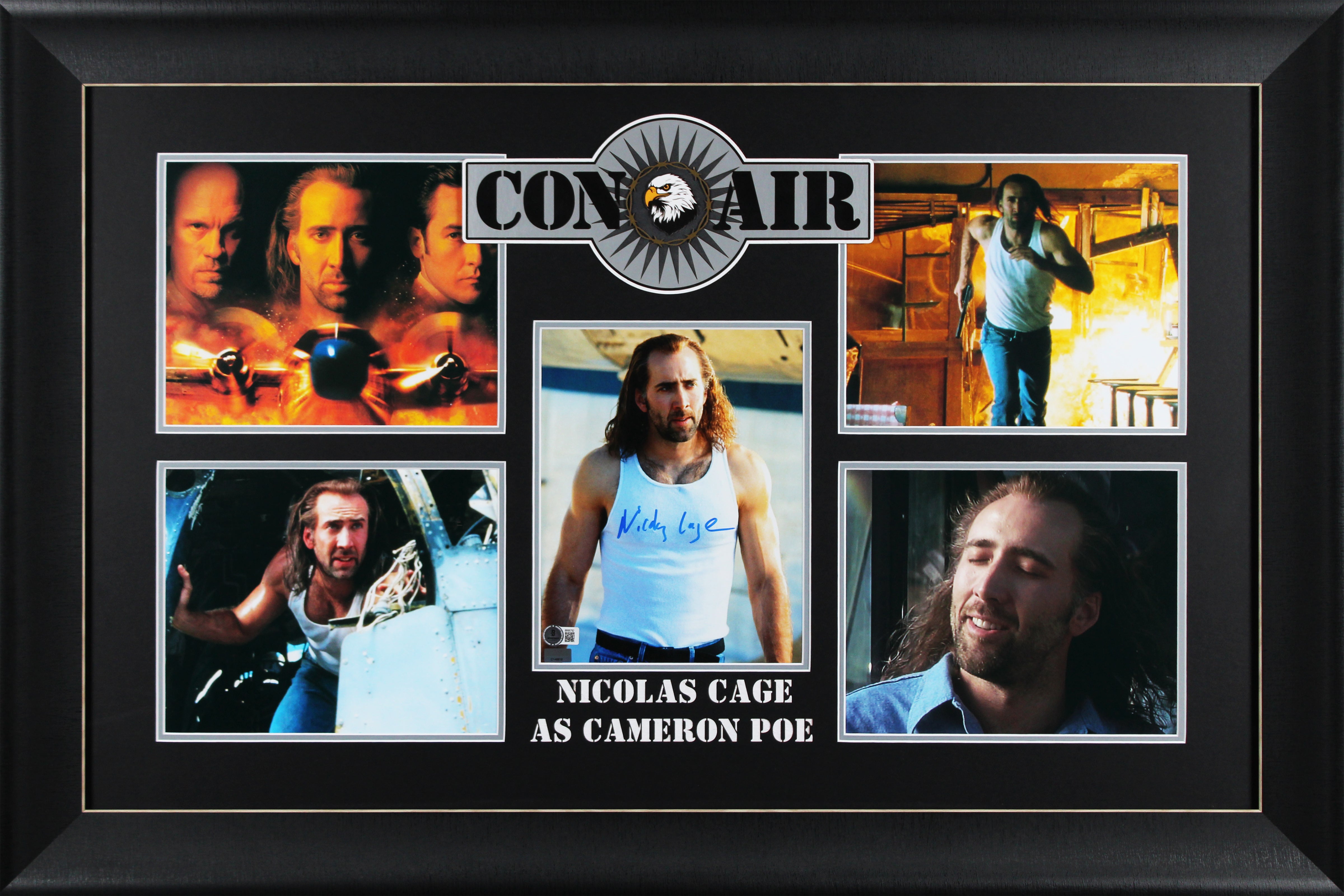Nicolas Cage Con Air Authentic Signed 8x10 Framed Photo Autographed BAS #BR85792