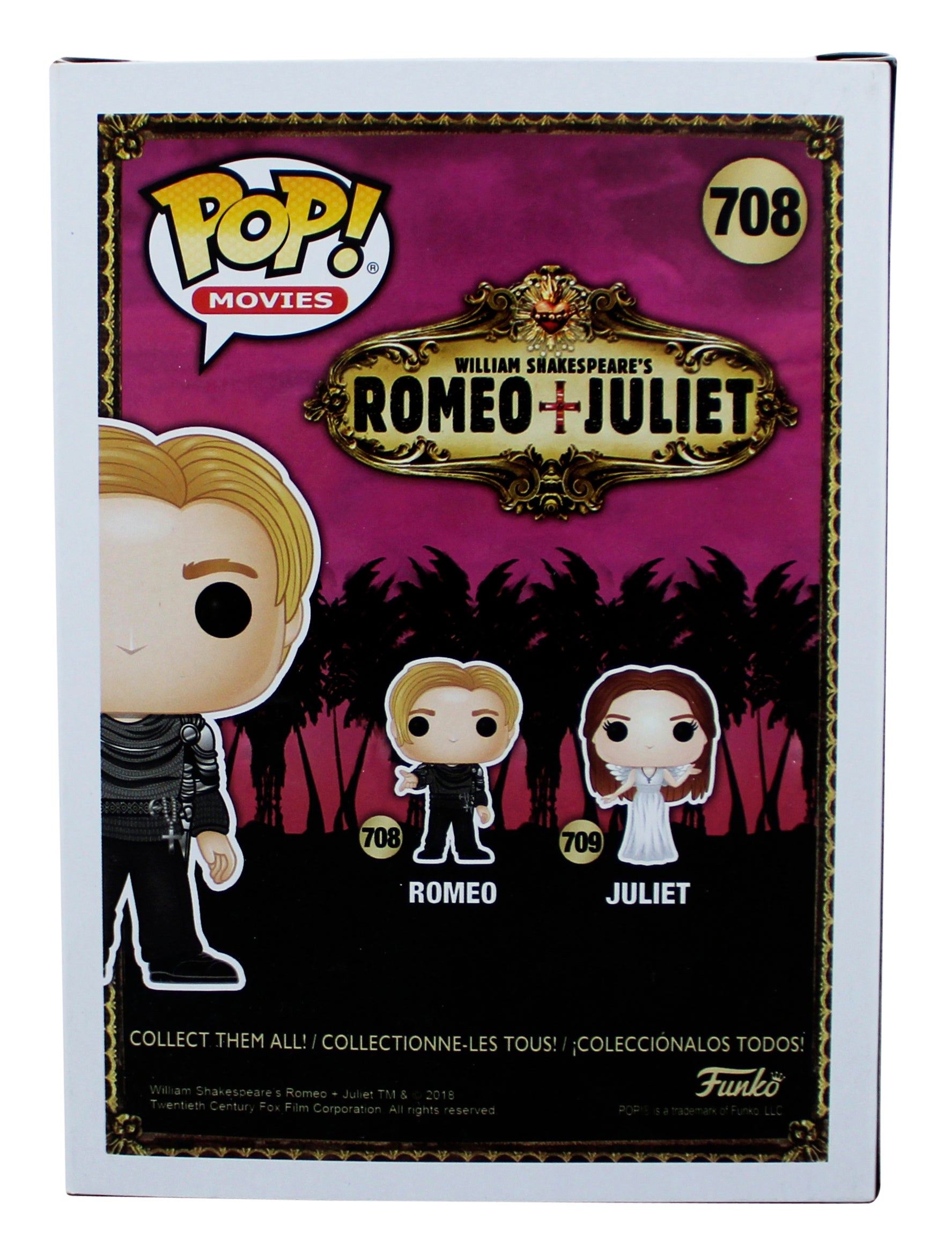 William Shakespeare's Romeo + Juliet Romeo #708 Funko Pop Vinyl Figure Un-signed
