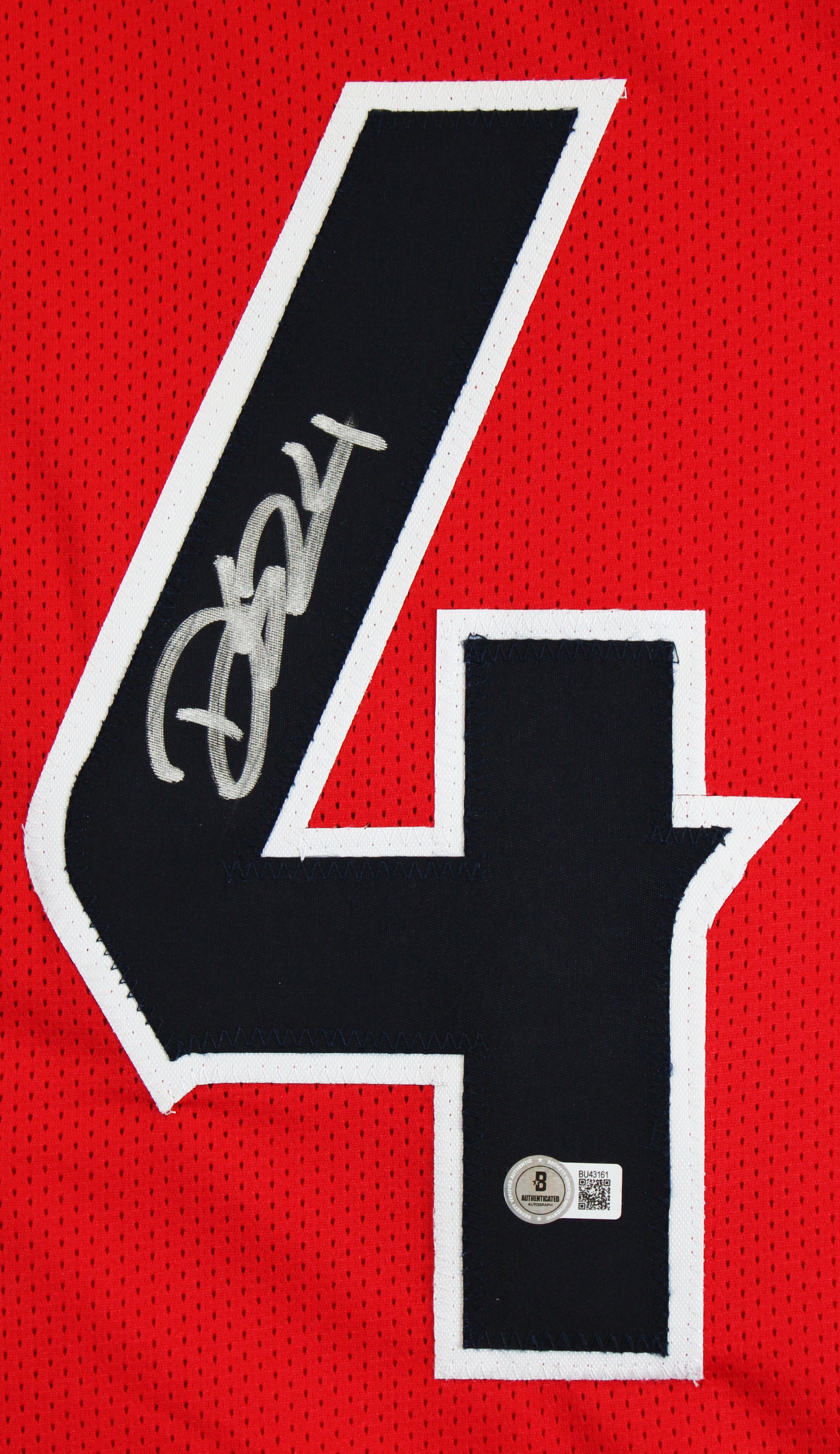 Derek Stingley Jr. Authentic Signed Red Pro Style Jersey BAS Witnessed