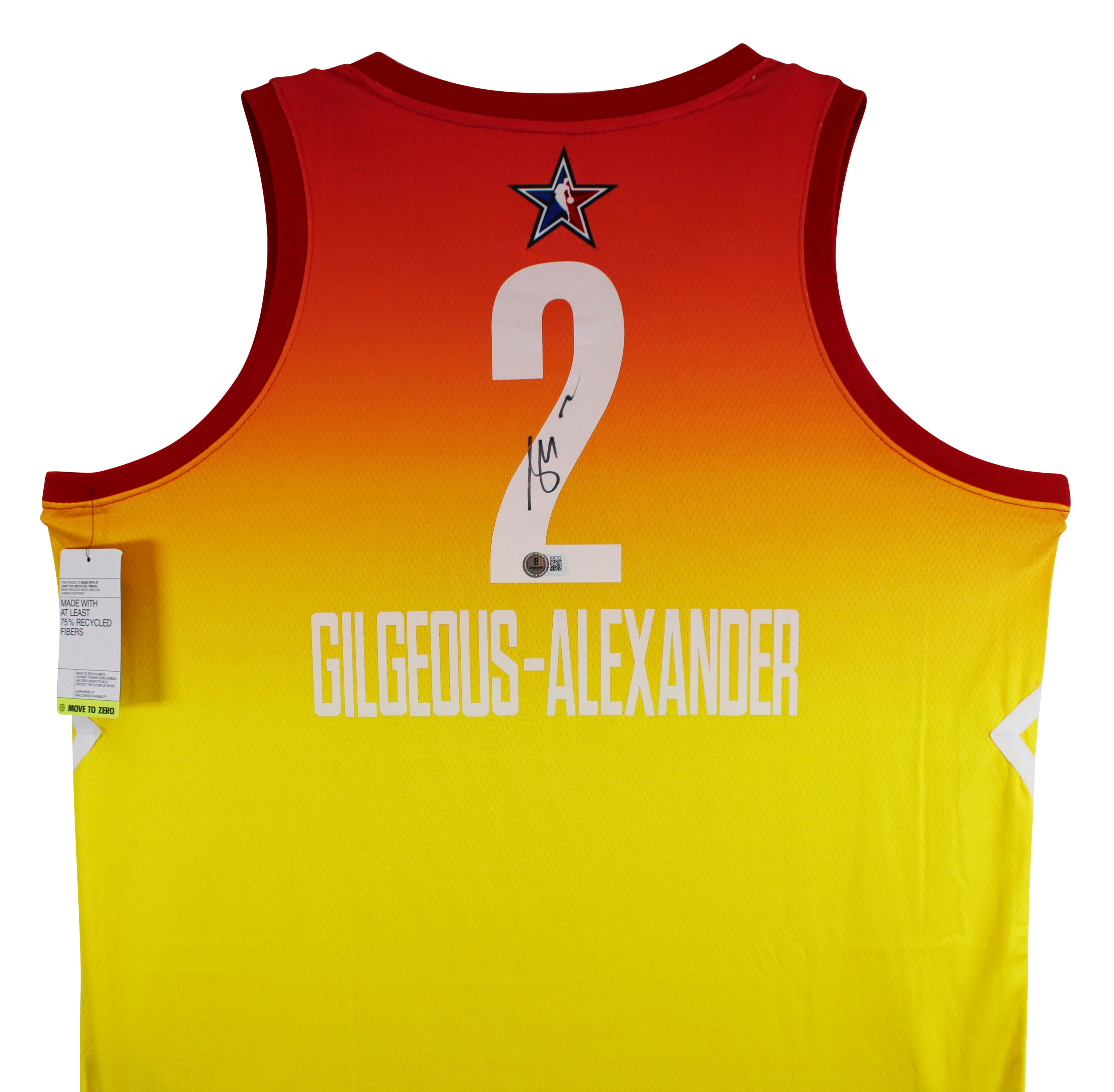 Shai Gilgeous-Alexander Signed Yellow ASG Jordan Swingman Jersey BAS #BQ67772