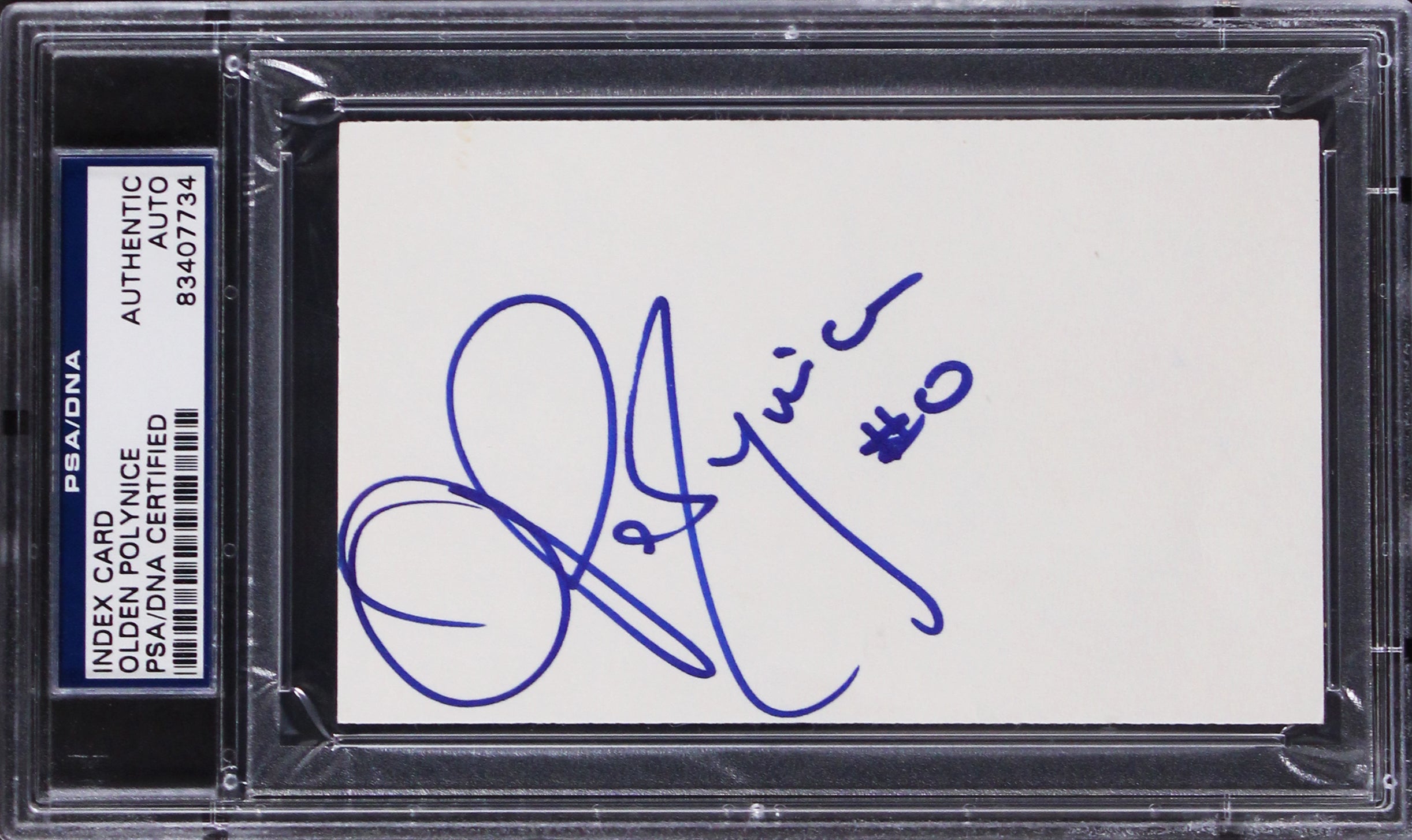 Sonics Olden Polynice Authentic Signed 3x5 Index Card Autographed PSA/DNA Slab