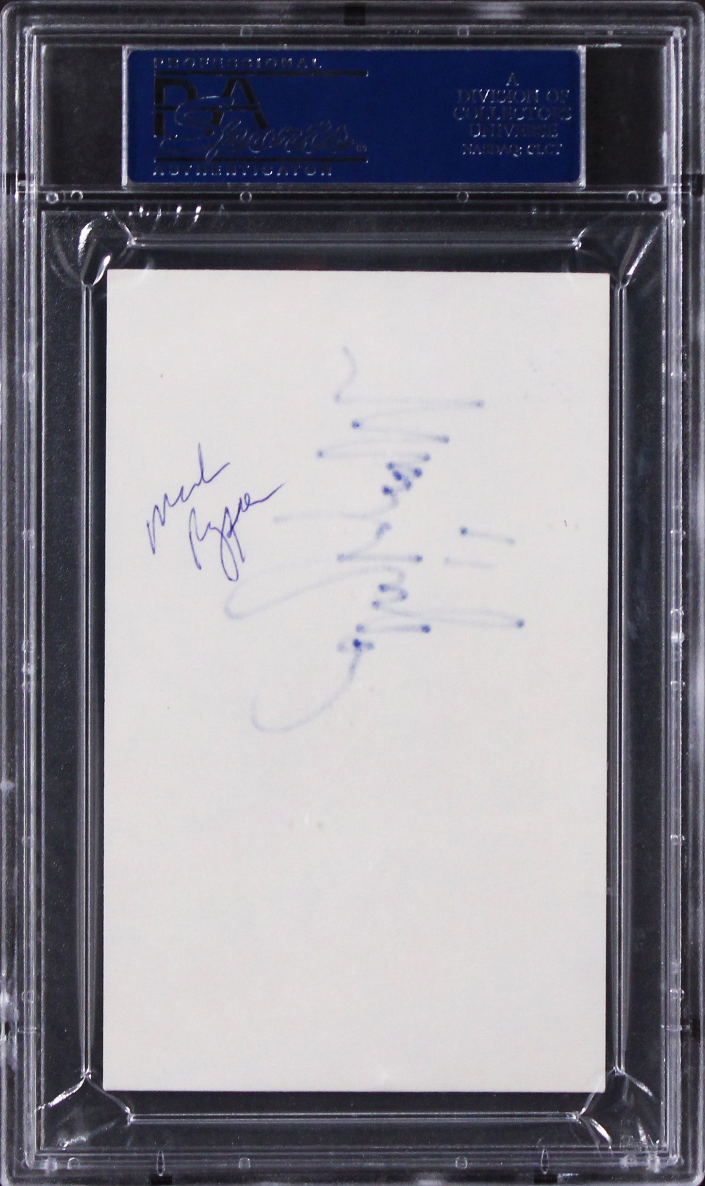 Commanders Mark Rypien Authentic Signed 3x5 Index Card PSA/DNA Slabbed