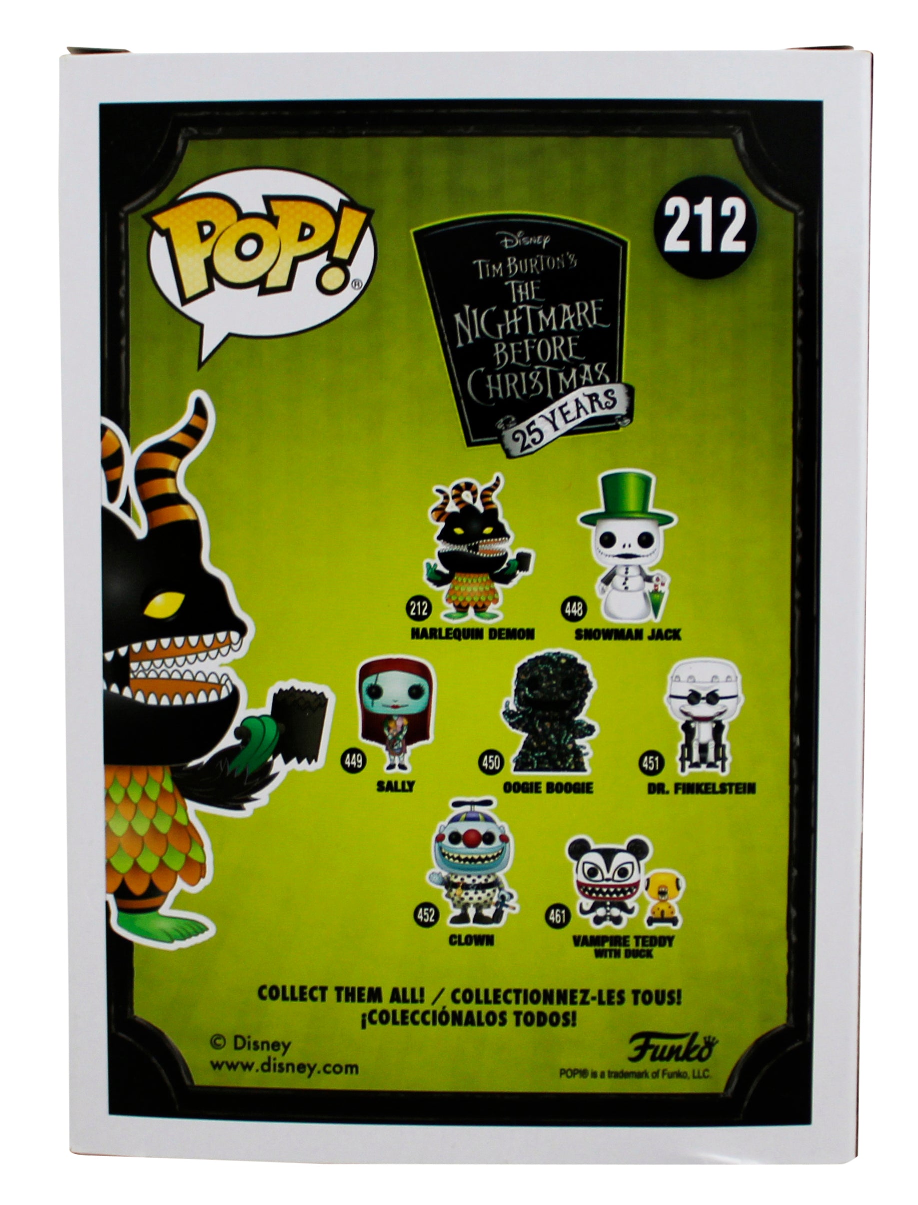 Nightmare Before Christmas Harlequin Demon #212 Funko Pop Vinyl Figure Un-signed