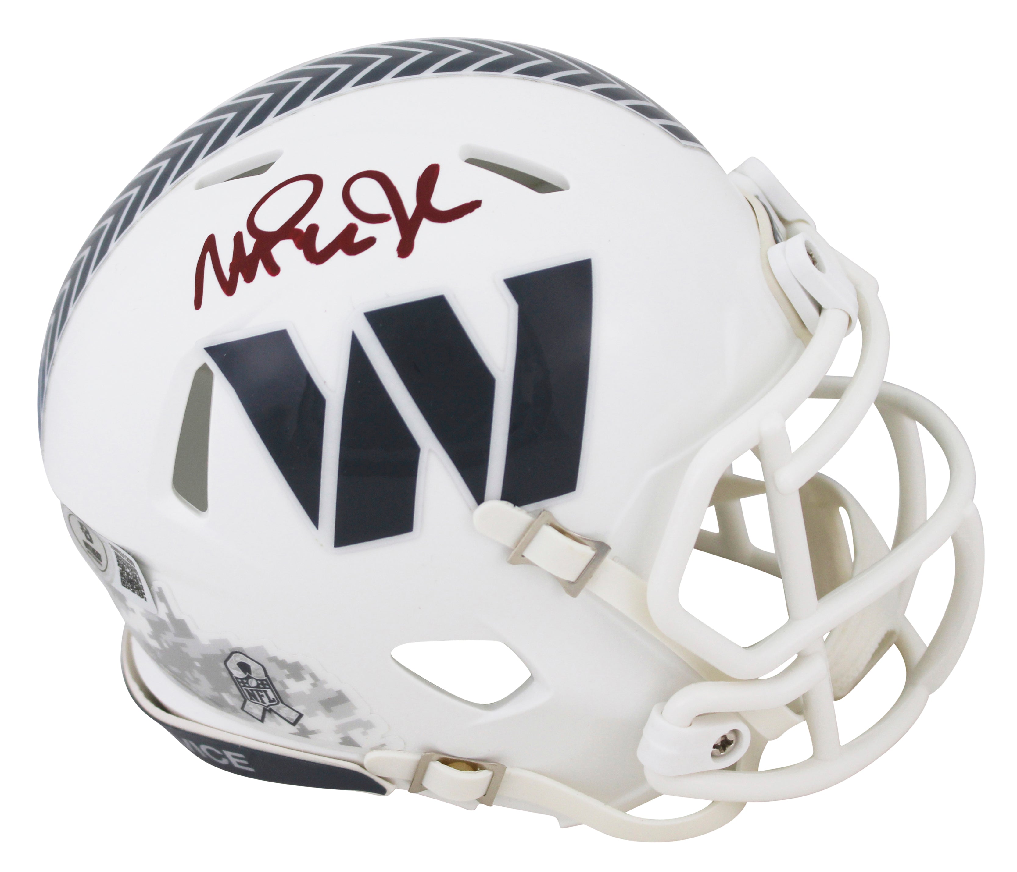 Commanders Magic Johnson Signed STS III Speed Mini Helmet W/ Case BAS Witness 2