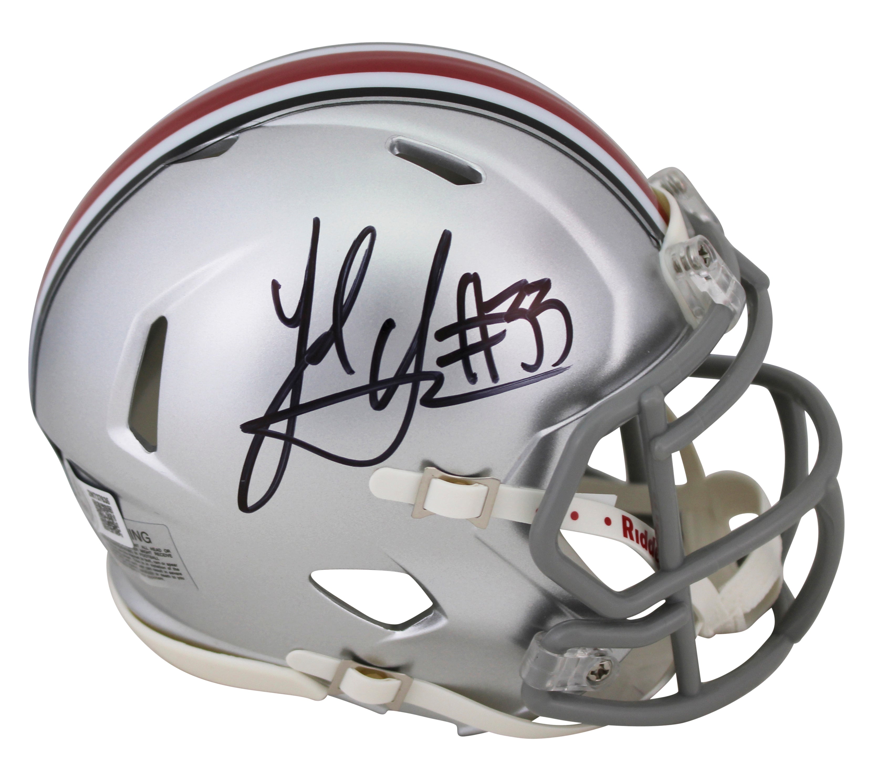 Ohio State Jack Sawyer Authentic Signed Speed Mini Helmet W/ Case BAS Witnessed