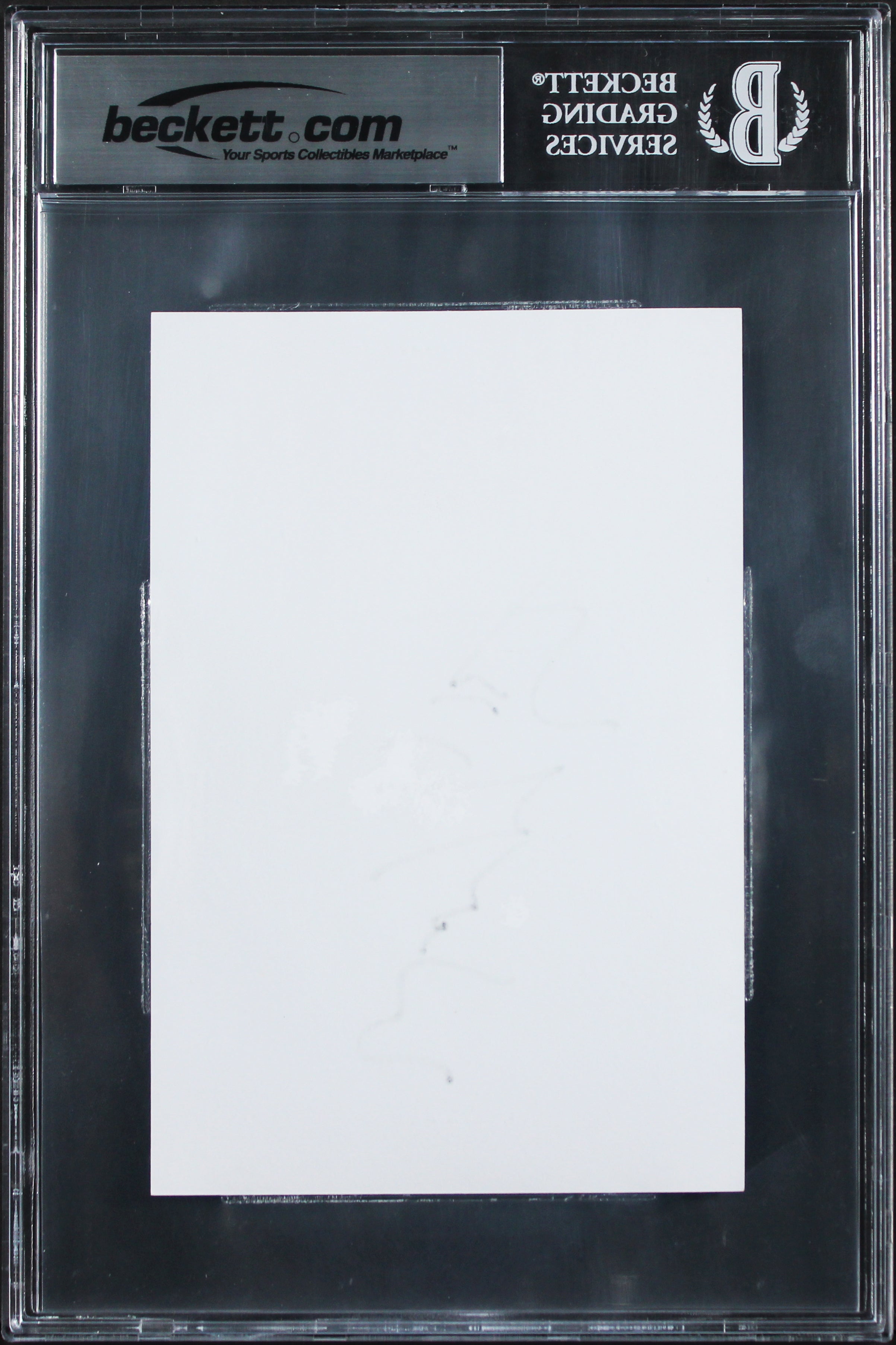 Oilers Wayne Gretzky Authentic Signed 4x6 Index Card Autographed BAS Slabbed 4