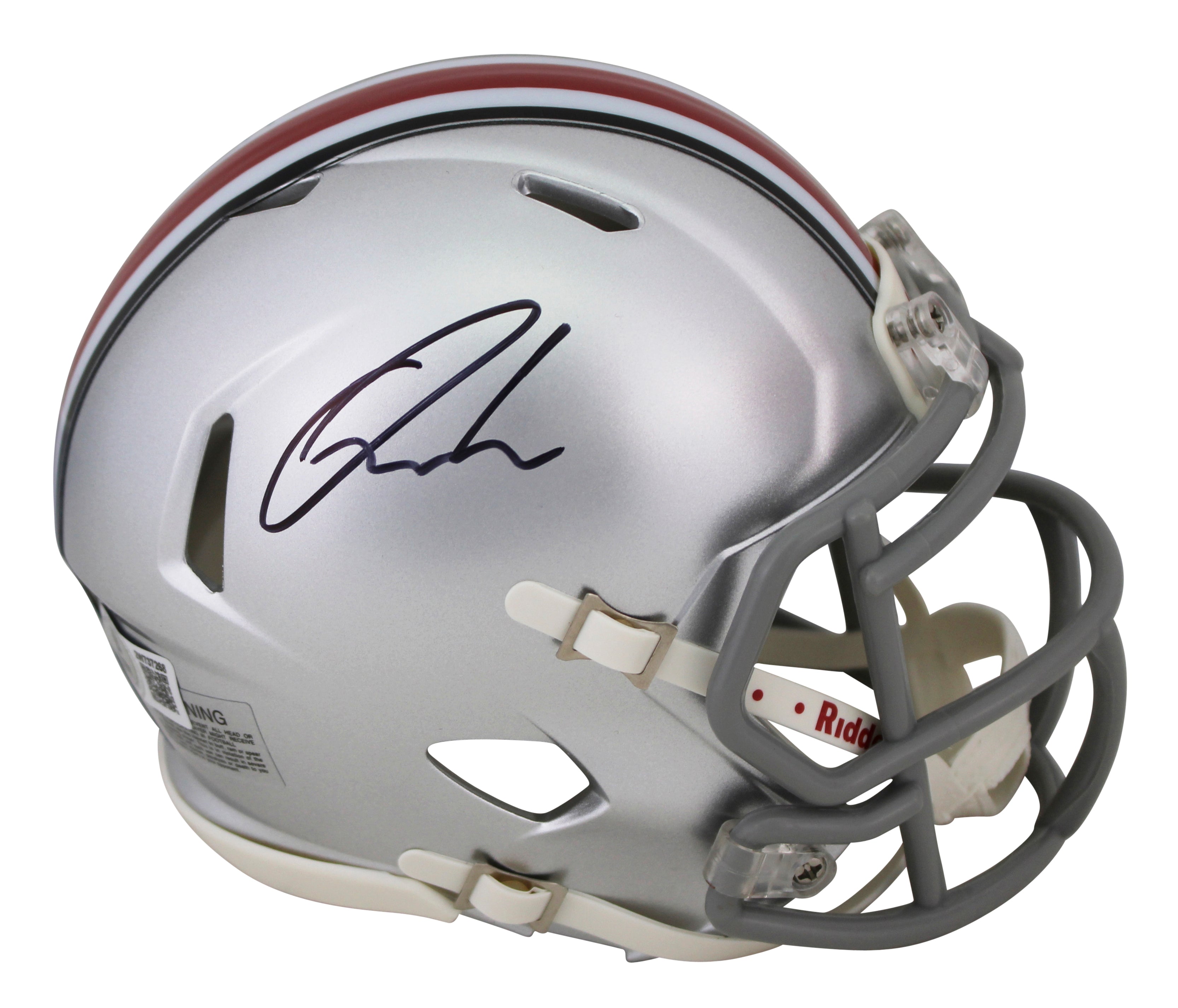 Ohio State Quinshon Judkins Authentic Signed Speed Mini Helmet BAS Witnessed