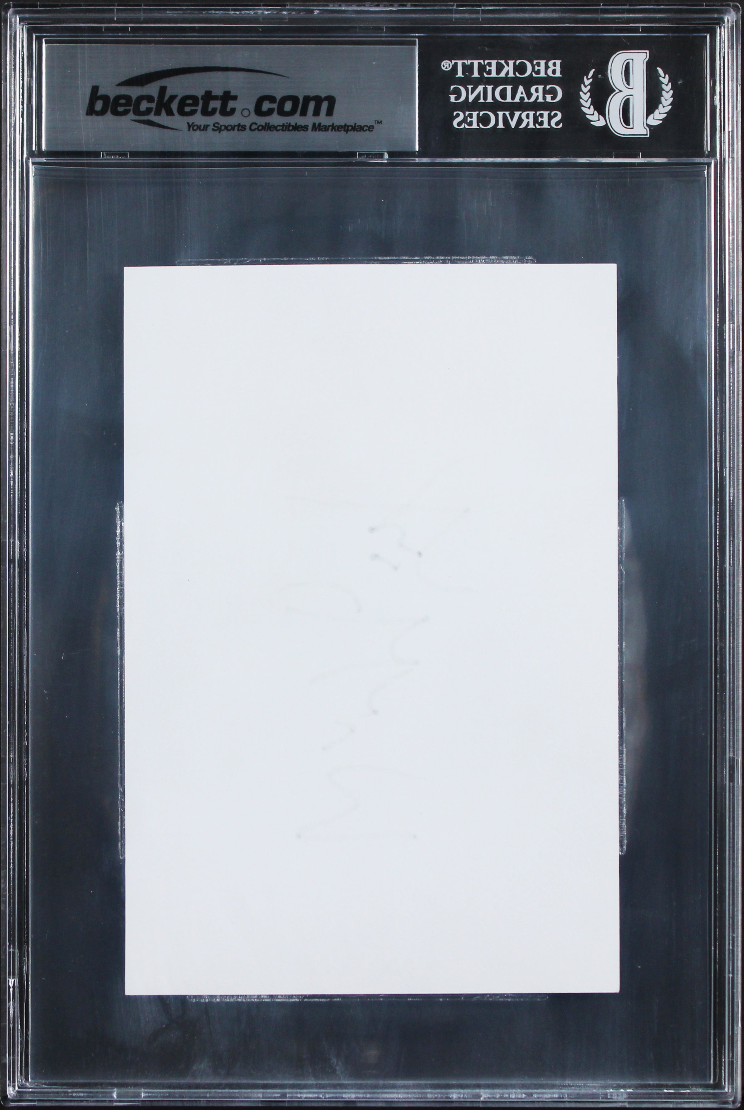 Oilers Wayne Gretzky Authentic Signed 4x6 Index Card Autographed BAS Slabbed 6