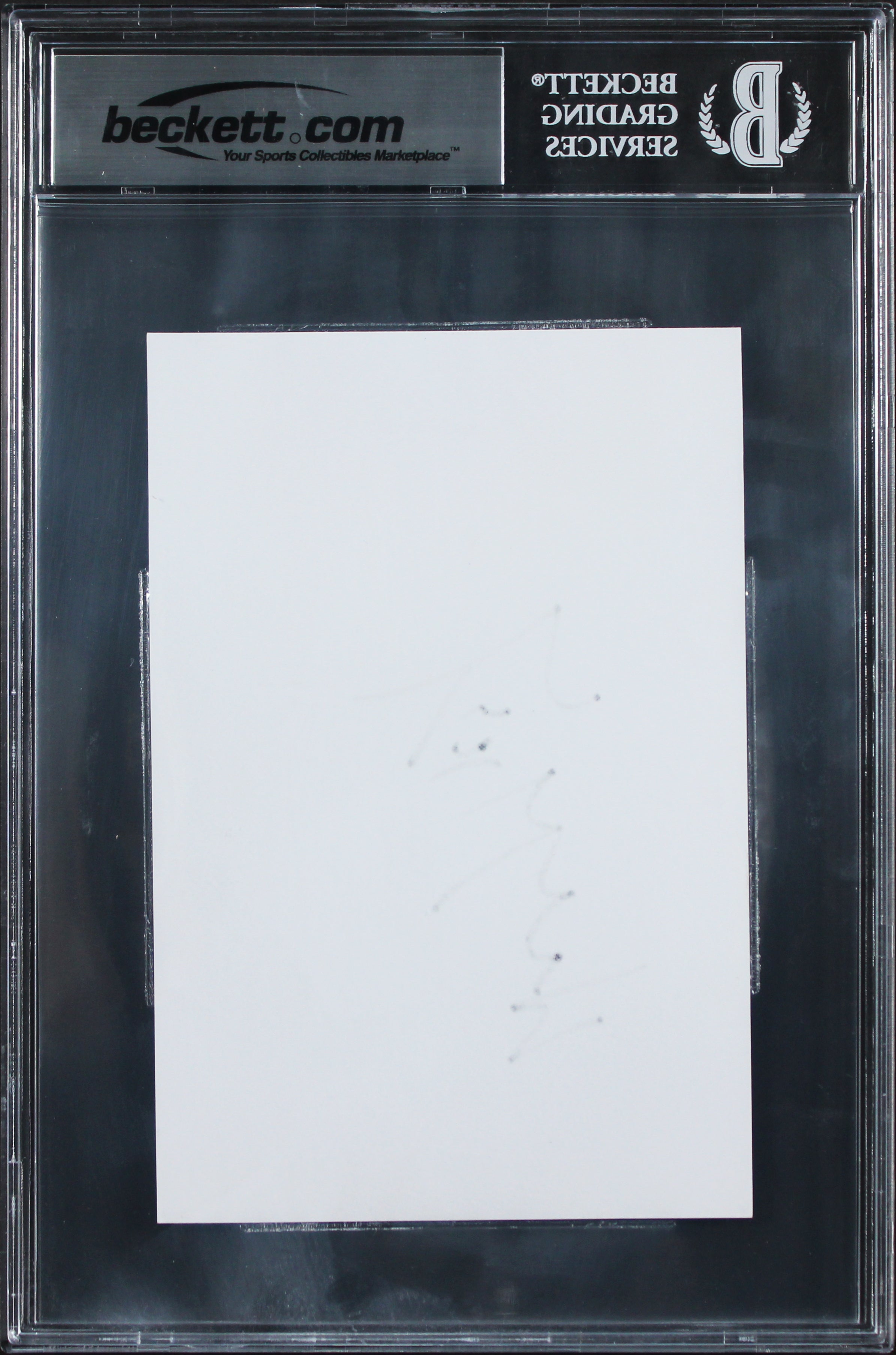 Oilers Wayne Gretzky Authentic Signed 4x6 Index Card Autographed BAS Slabbed 5