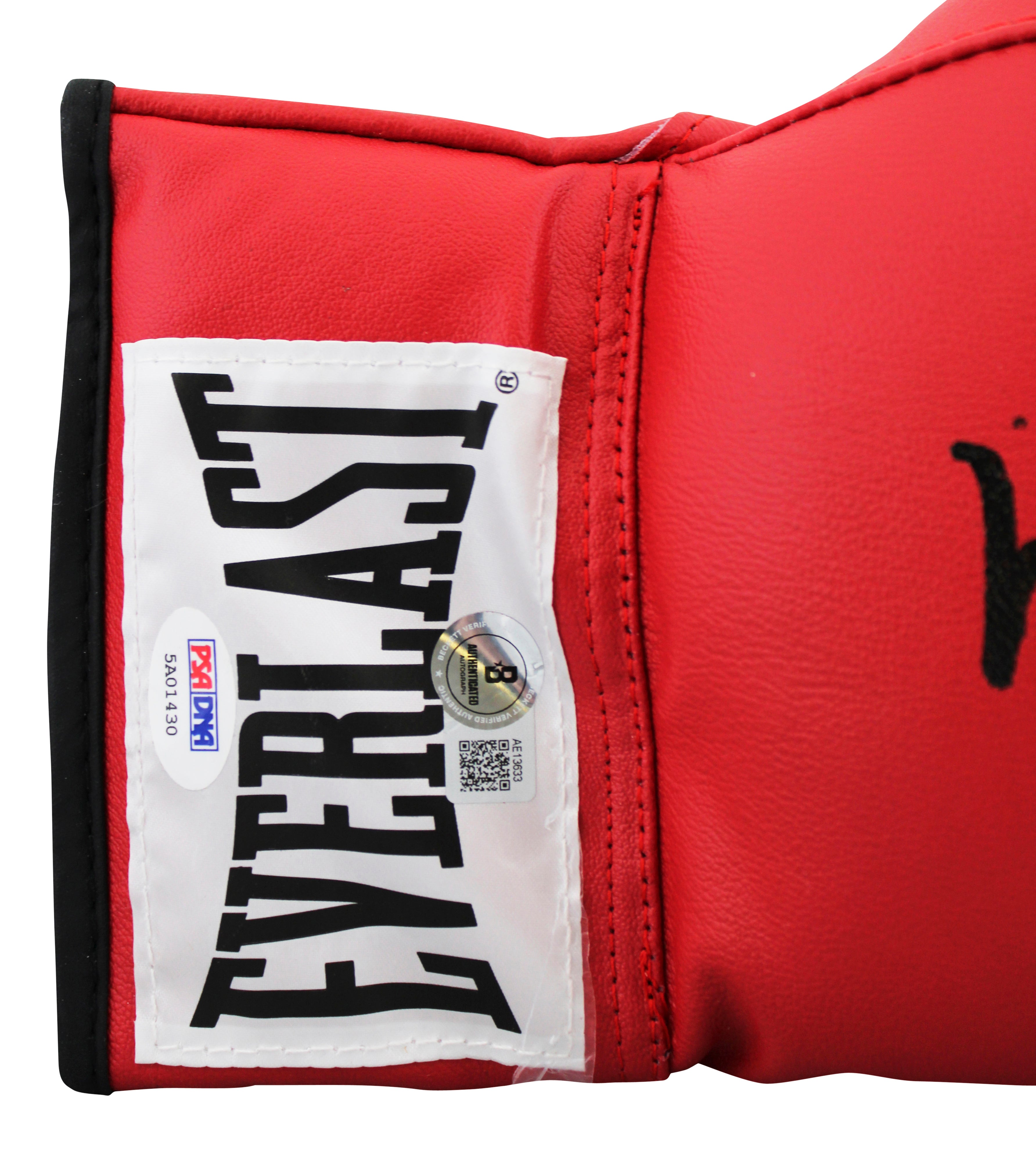 Muhammad Ali Authentic Signed Red Everlast Boxing Glove Autographed BAS #AE13633
