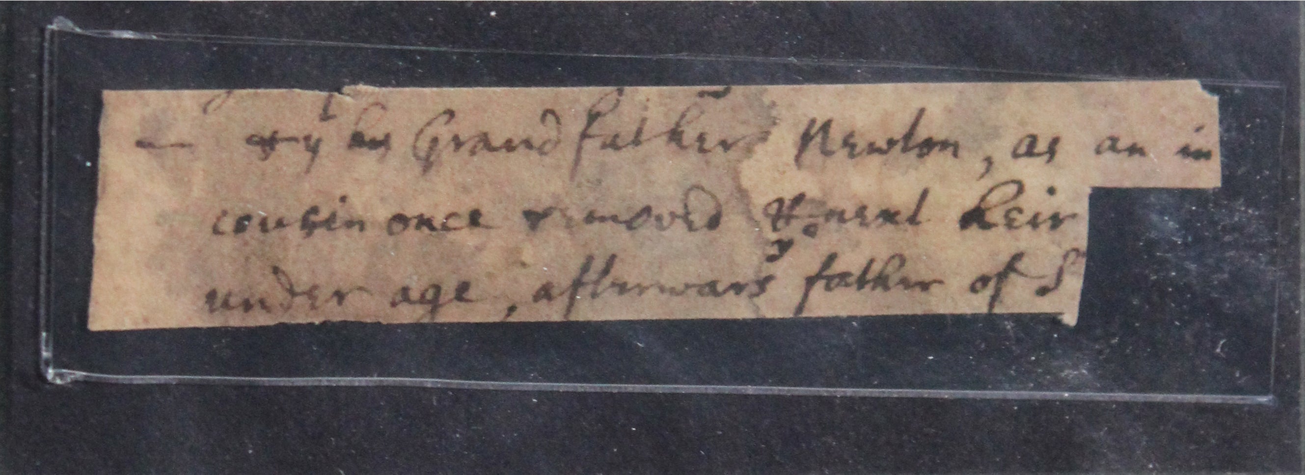 Isaac Newton Framed Authentic .75x3 Handwriting PSA/DNA Slabbed & BAS LOA