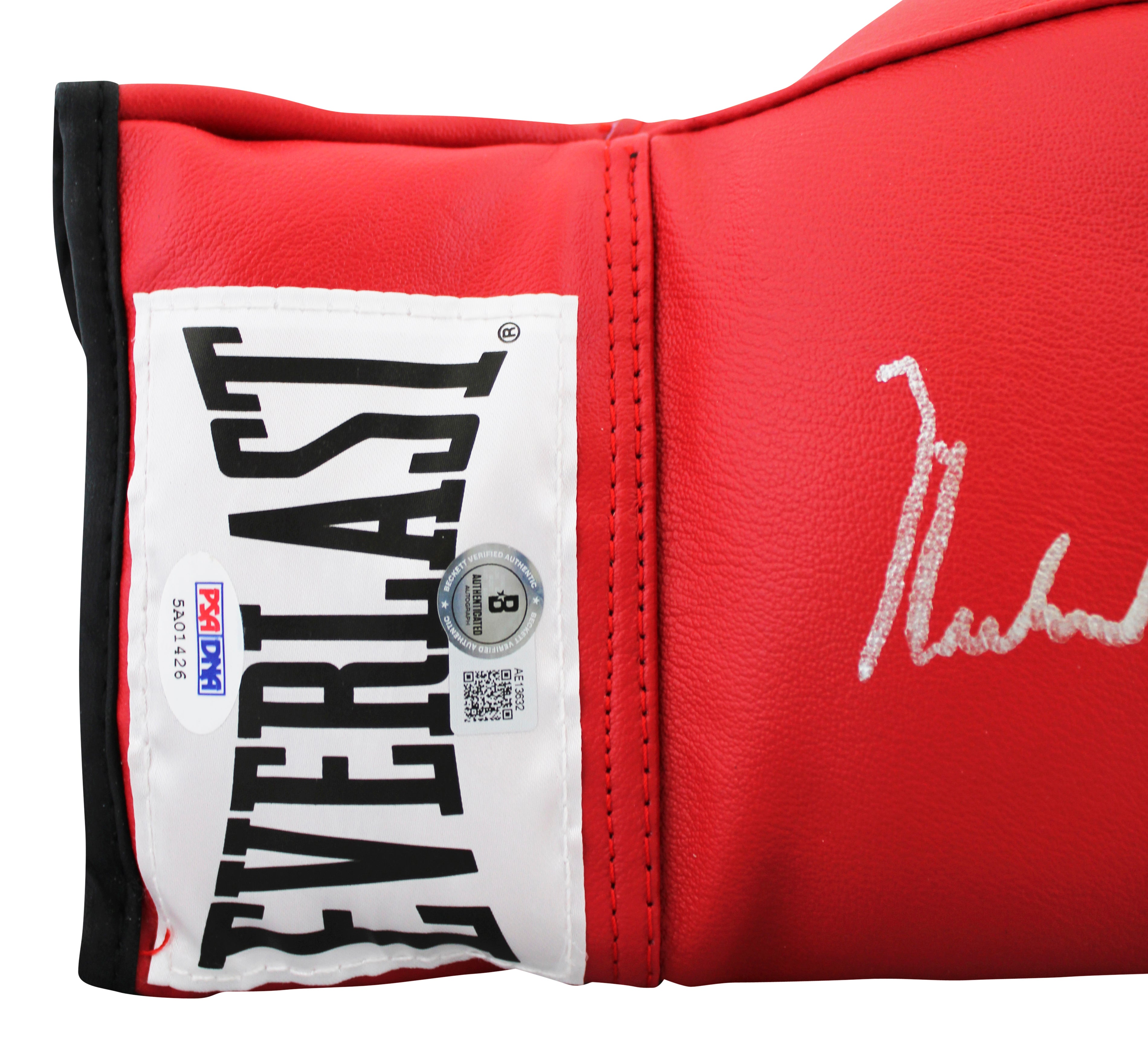 Muhammad Ali Authentic Signed Red Everlast Boxing Glove Autographed BAS #AE13632