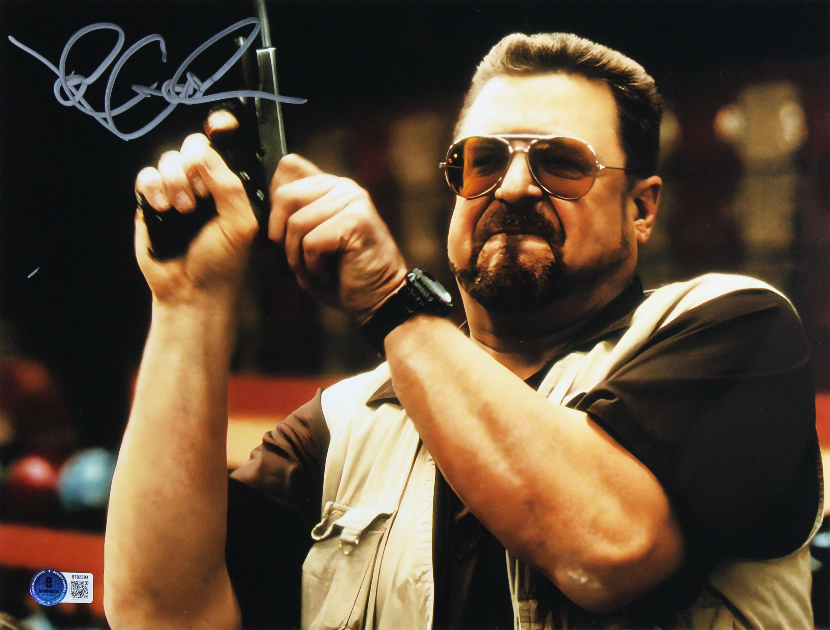 Jeff Bridges & John Goodman Big Lebowski Signed 11x14 Photo Framed Display BAS
