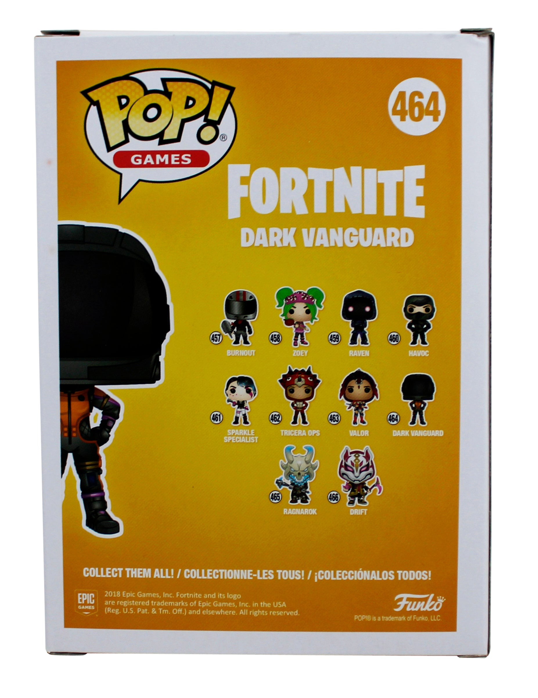Fortnite Dark Vanguard #464 Funko Pop Vinyl Figure Un-signed