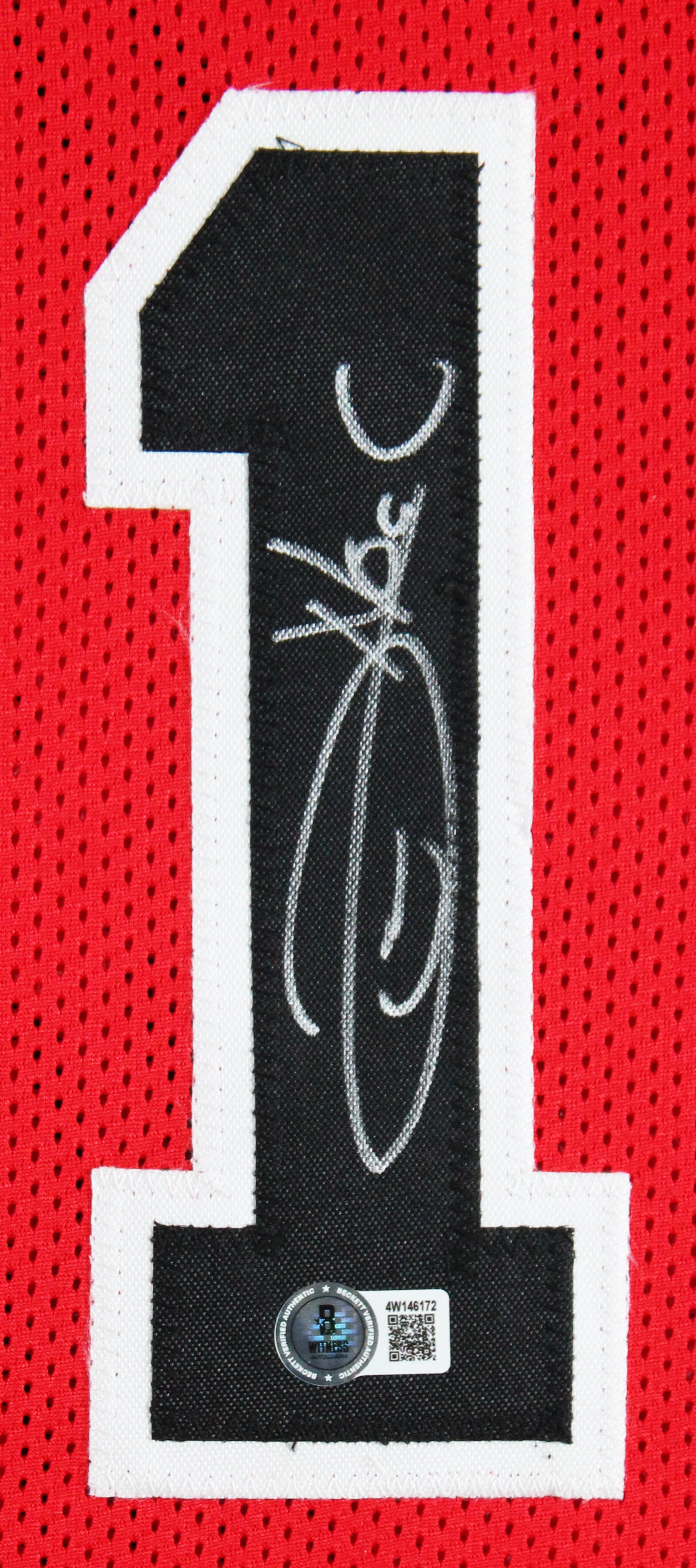 Joakim Noah Authentic Signed Red Pro Style Framed Jersey BAS Witnessed