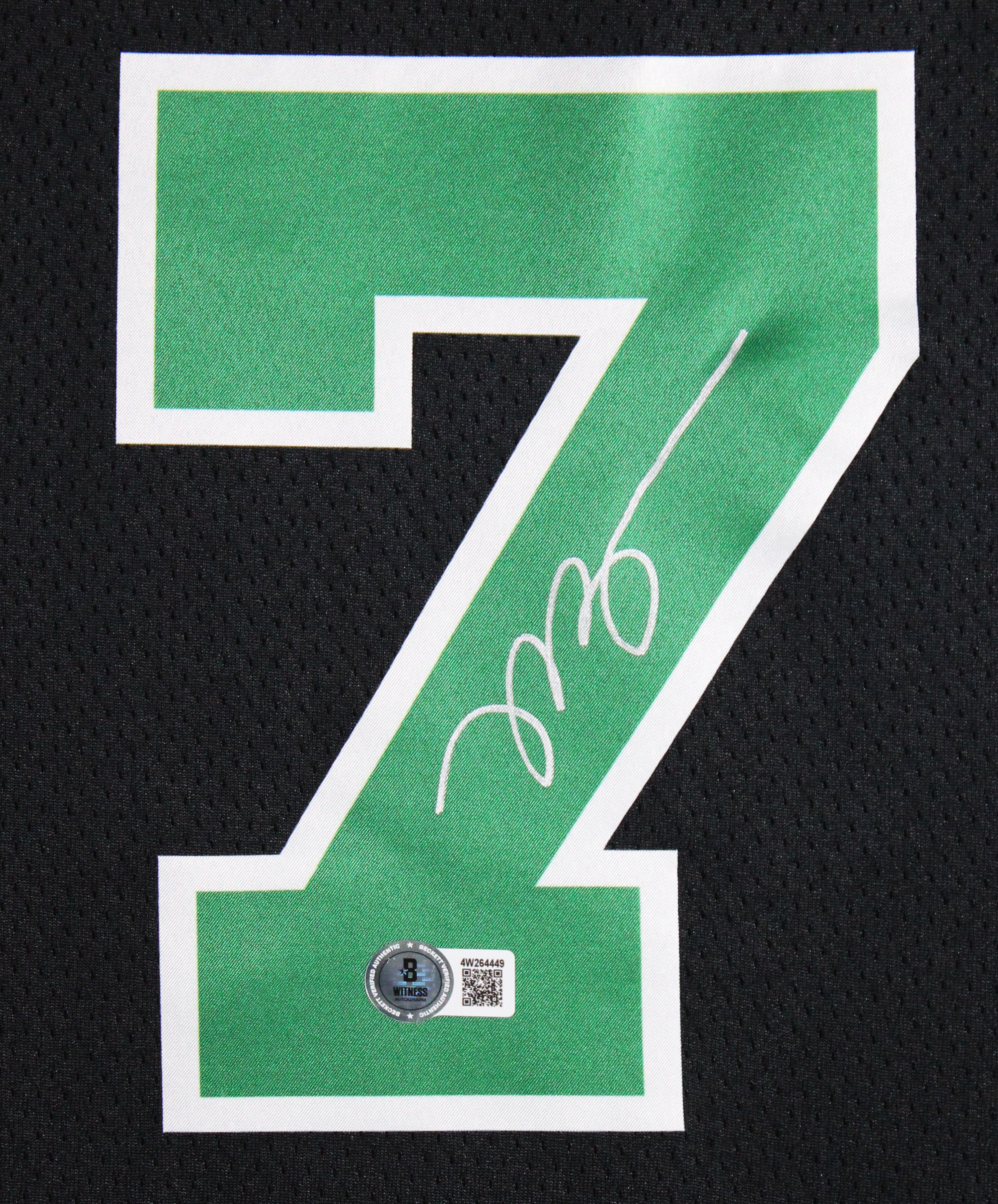 Celtics Jaylen Brown Signed Black Nike Jordan Brand Framed Jersey BAS Witnessed