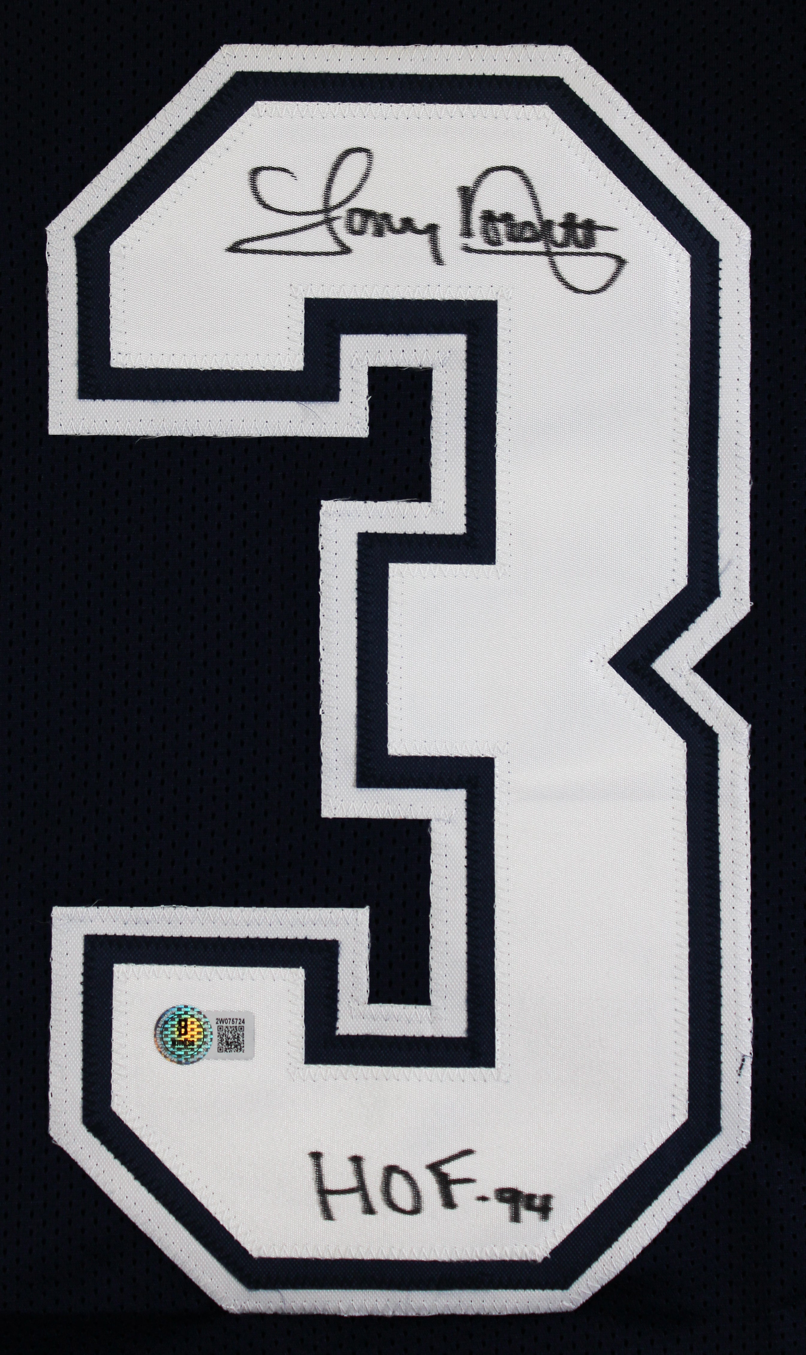 Tony Dorsett "HOF 94" Authentic Signed Navy Pro Style Jersey BAS Witnessed 2