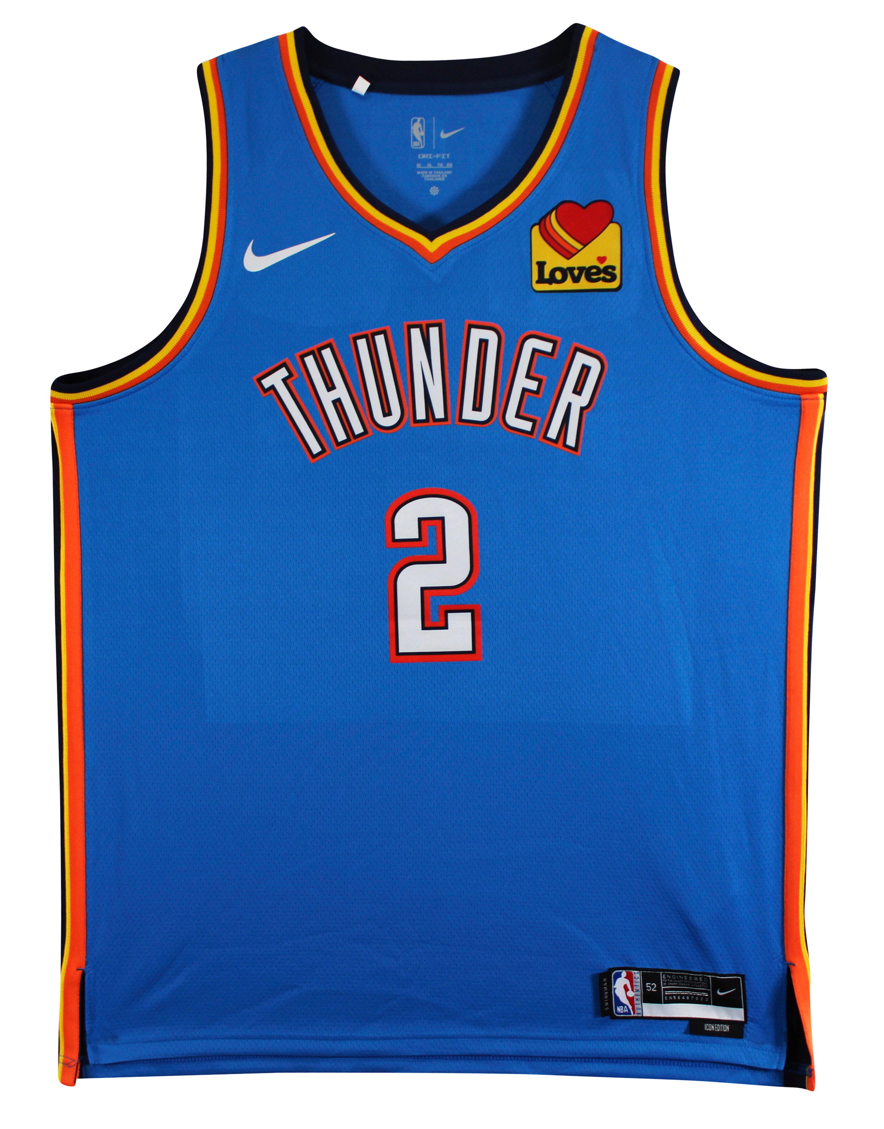 Thunder Shai Gilgeous-Alexander Signed Blue Nike Icon Edition Jersey PSA/DNA