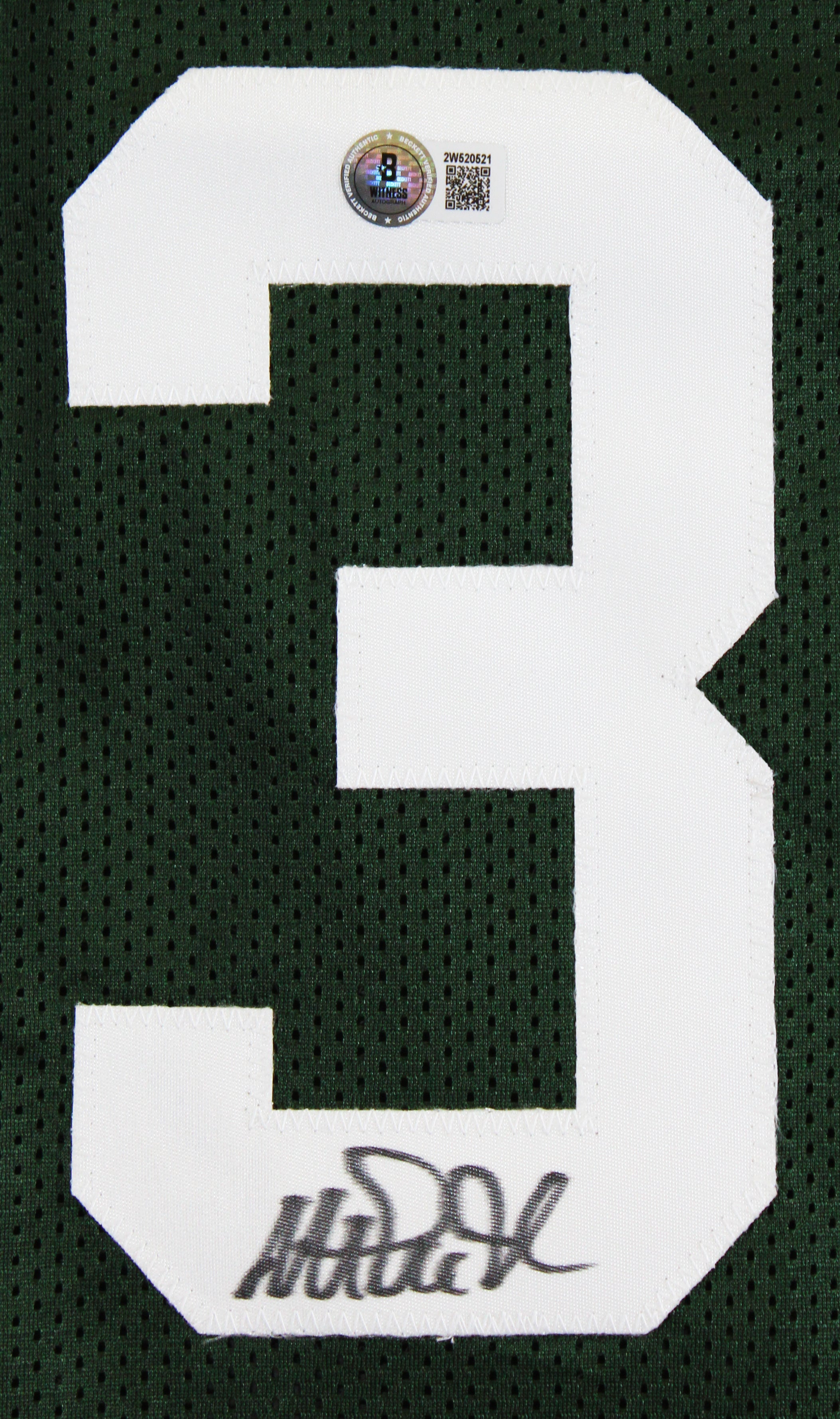 Michigan State Magic Johnson Signed Green Pro Style Framed Jersey BAS Witness 3