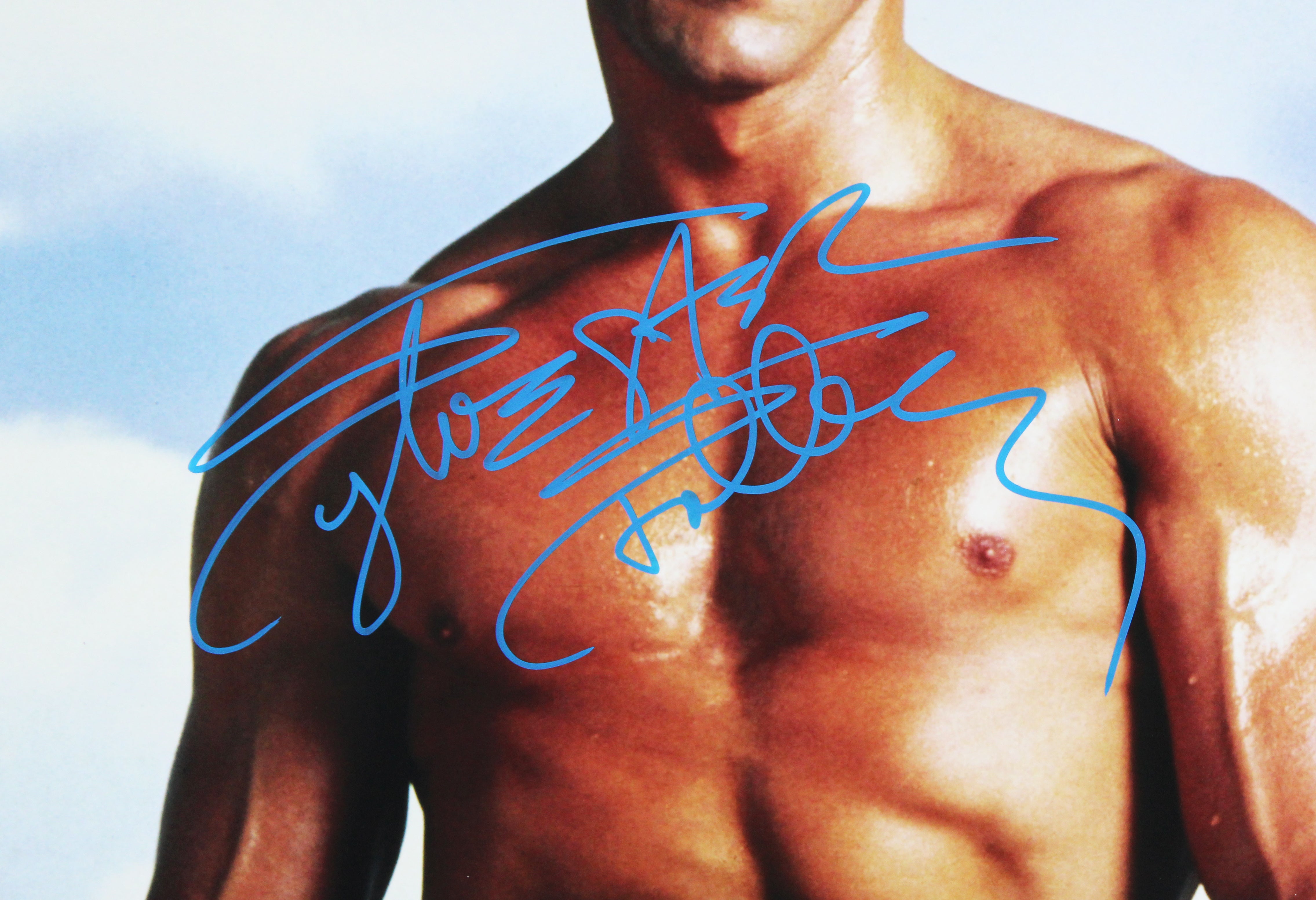 Sylvester Stallone Rocky Authentic Signed 16x20 Vertical Sky Photo BAS LOA 1