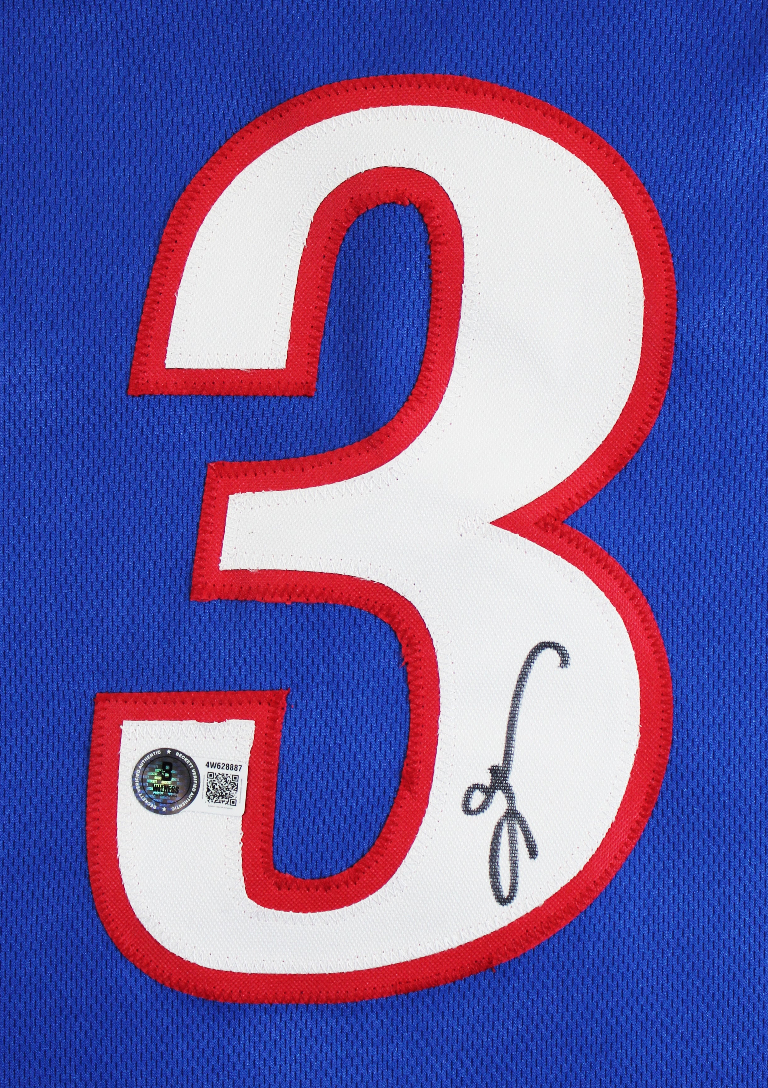 Allen Iverson Authentic Signed Blue Pro Style Jersey Autographed BAS