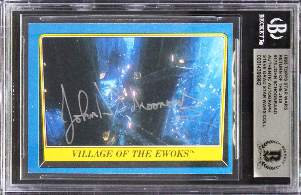 John Schoonraad Signed 1983 Topps Star Wars ROTJ #171 Card BAS Slabbed 2