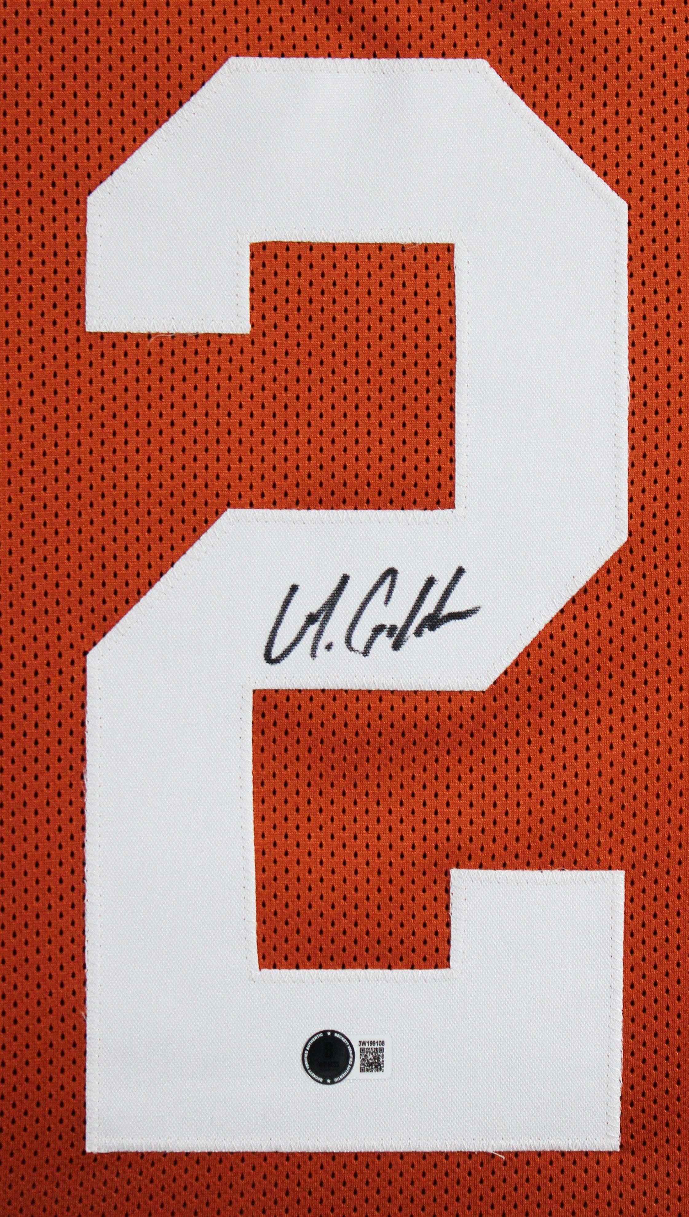 Texas Matthew Golden Signed Burnt Orange Pro Style Framed Jersey BAS Witnessed
