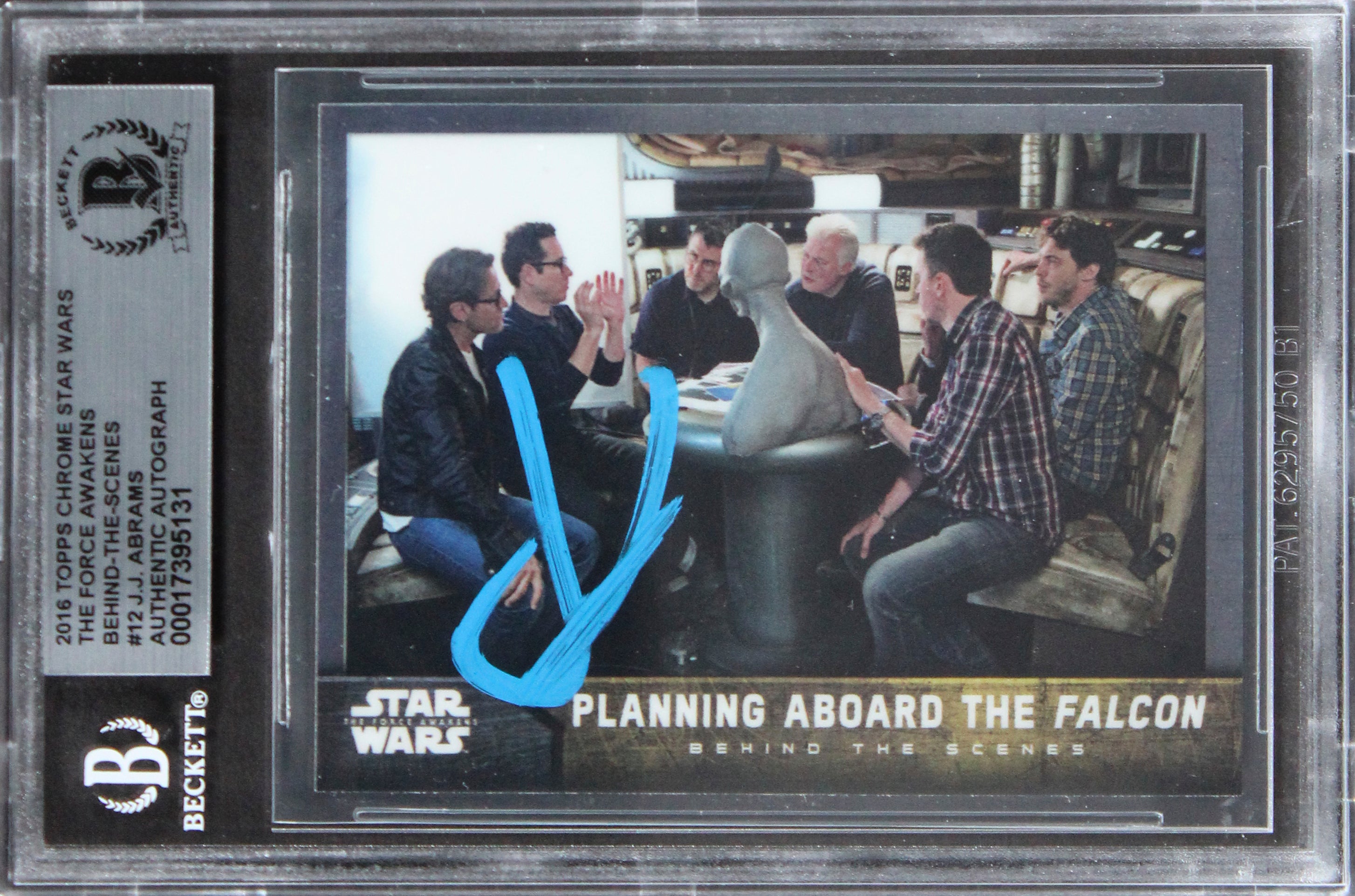 J.J. Abrams Signed 2016 Topps Chrome SW The Force Awakens BTS  #12 Card BAS Slab