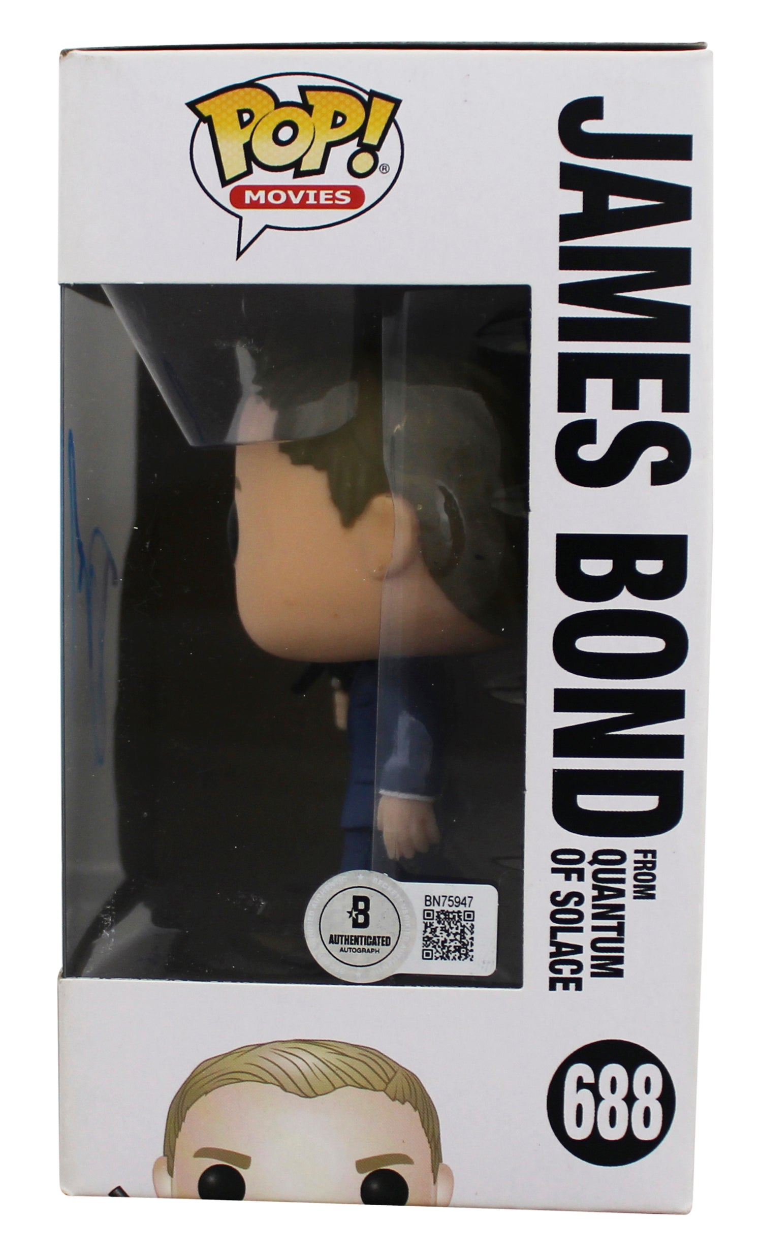 Daniel Craig James Bond 007 Signed James Bond #688 Funko Pop Figure BAS #BN75947