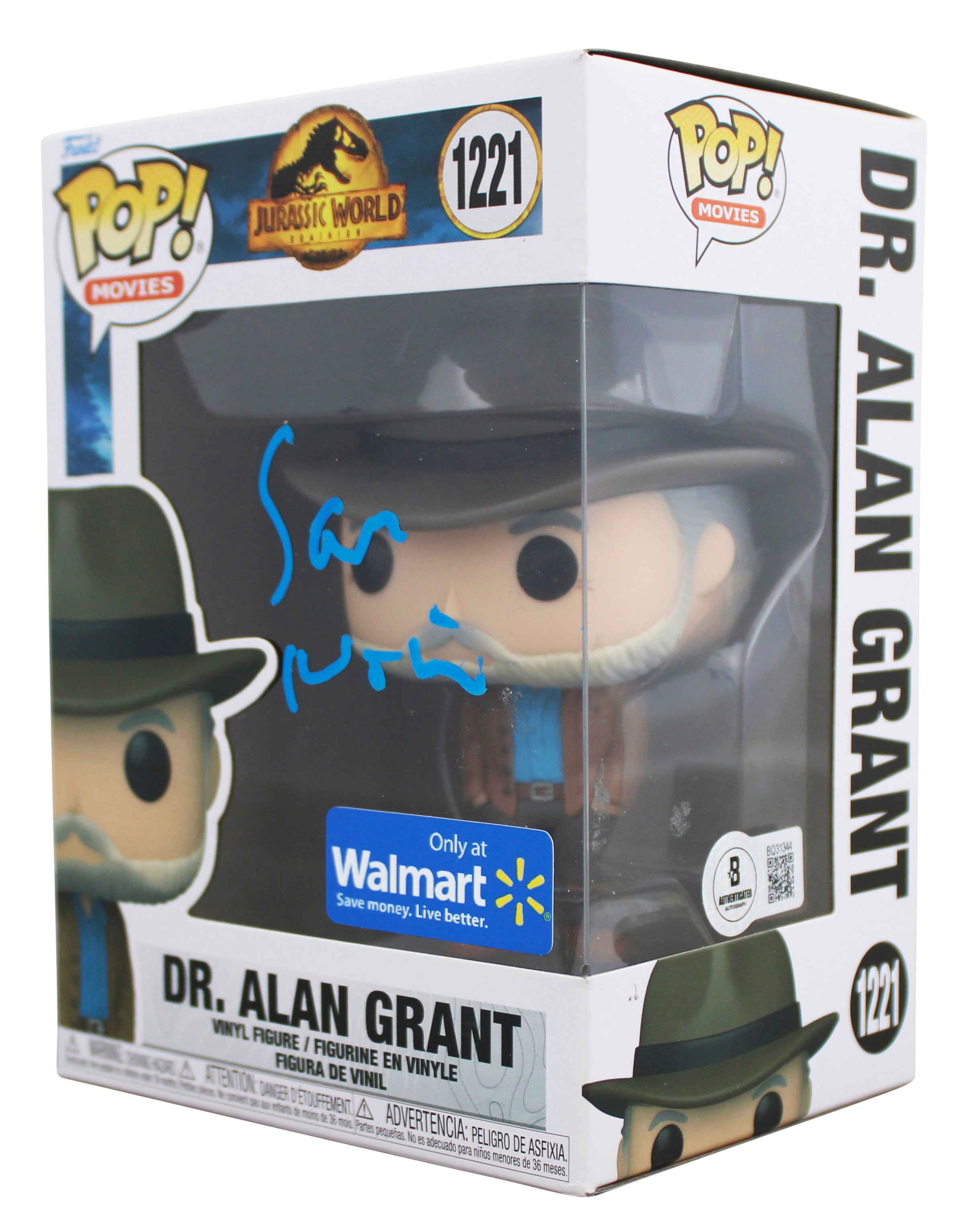 Sam Neill Signed Dr. Alan Grant #1221 Funko Pop Vinyl Figure BAS #BQ31344