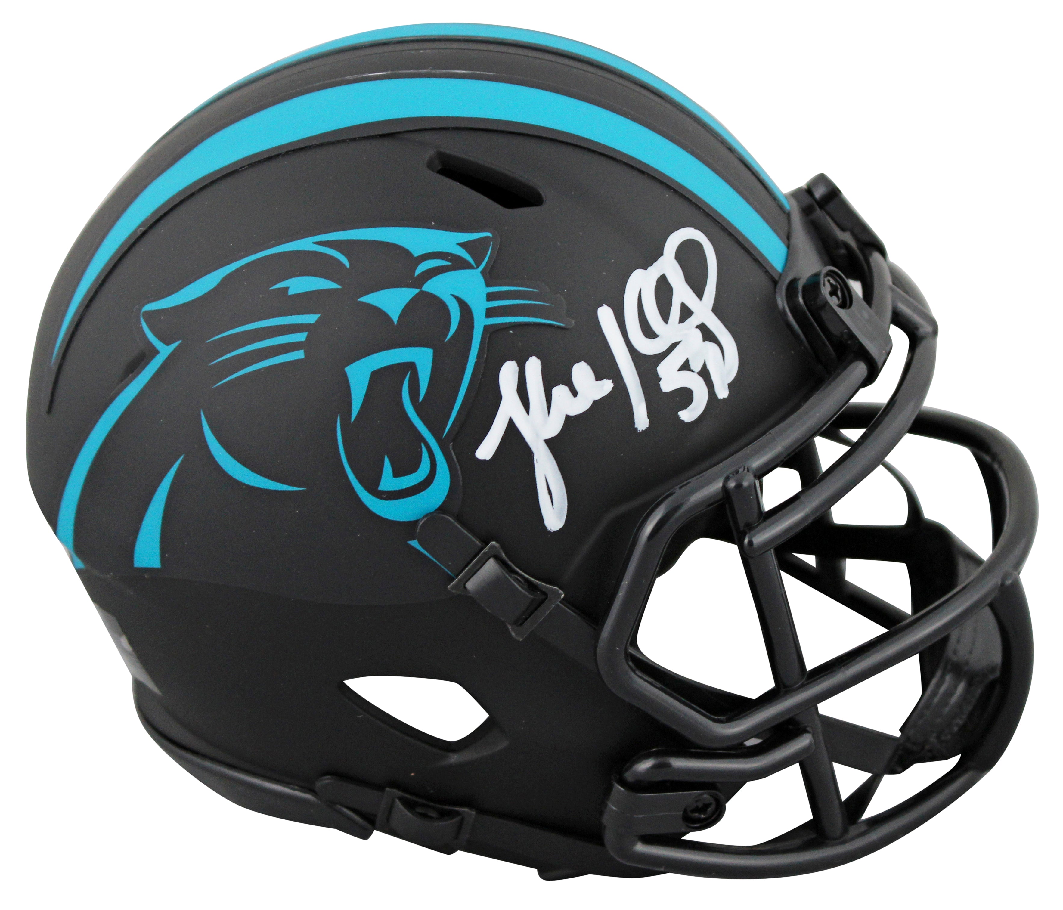 Panthers Luke Kuechly Authentic Signed Eclipse Speed Mini Helmet w/ Case BAS Wit