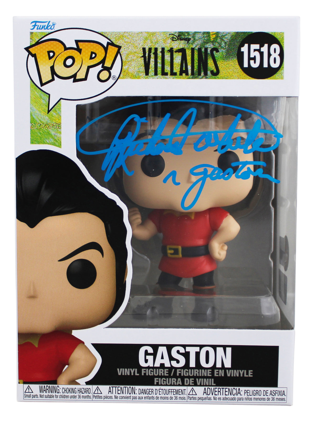 Richard White Beauty and the Beast "Gaston" Signed #1518 Funko Pop Figure BAS