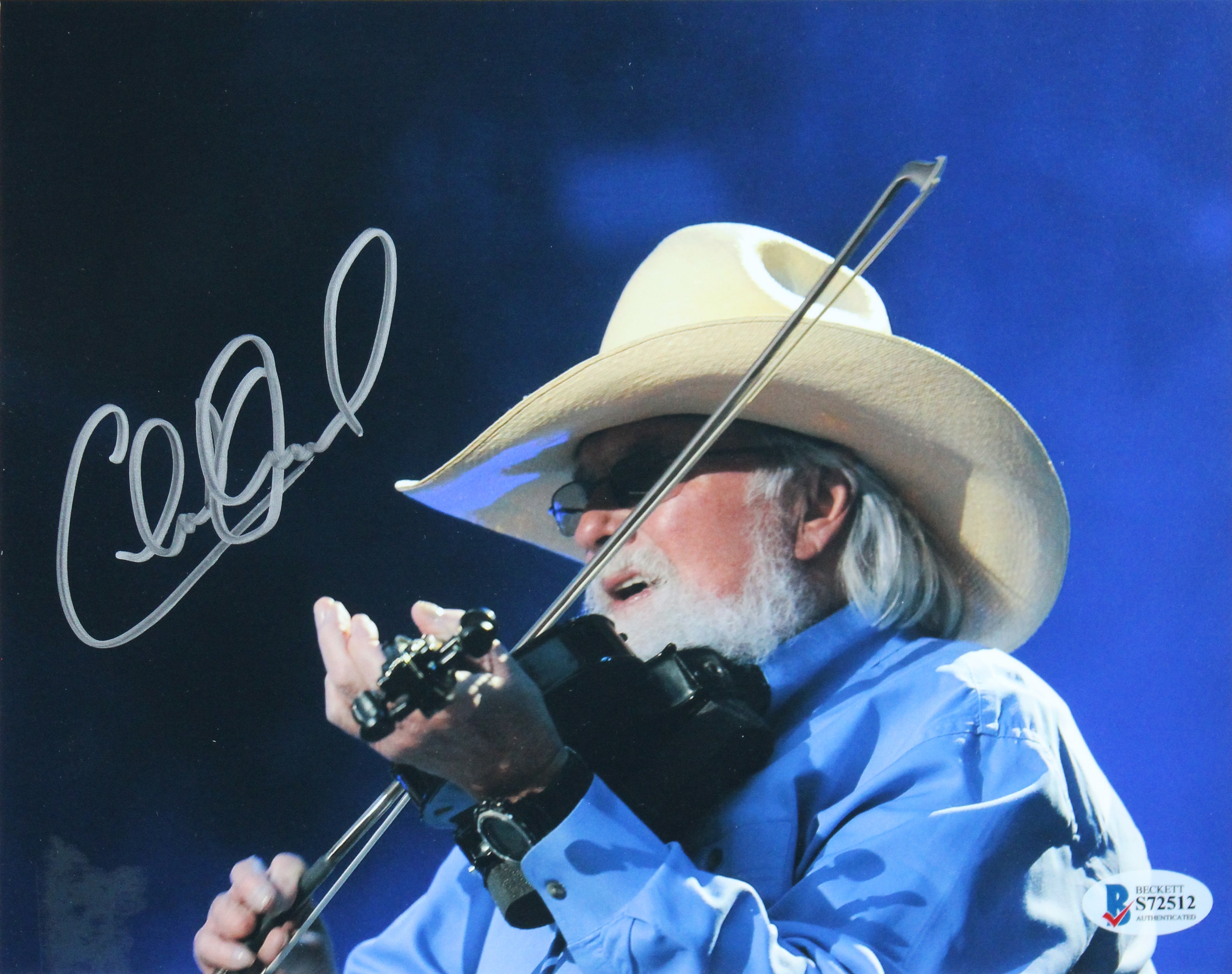 Charlie Daniels Authentic Signed 8x10 Framed Photo Autographed BAS #S72512