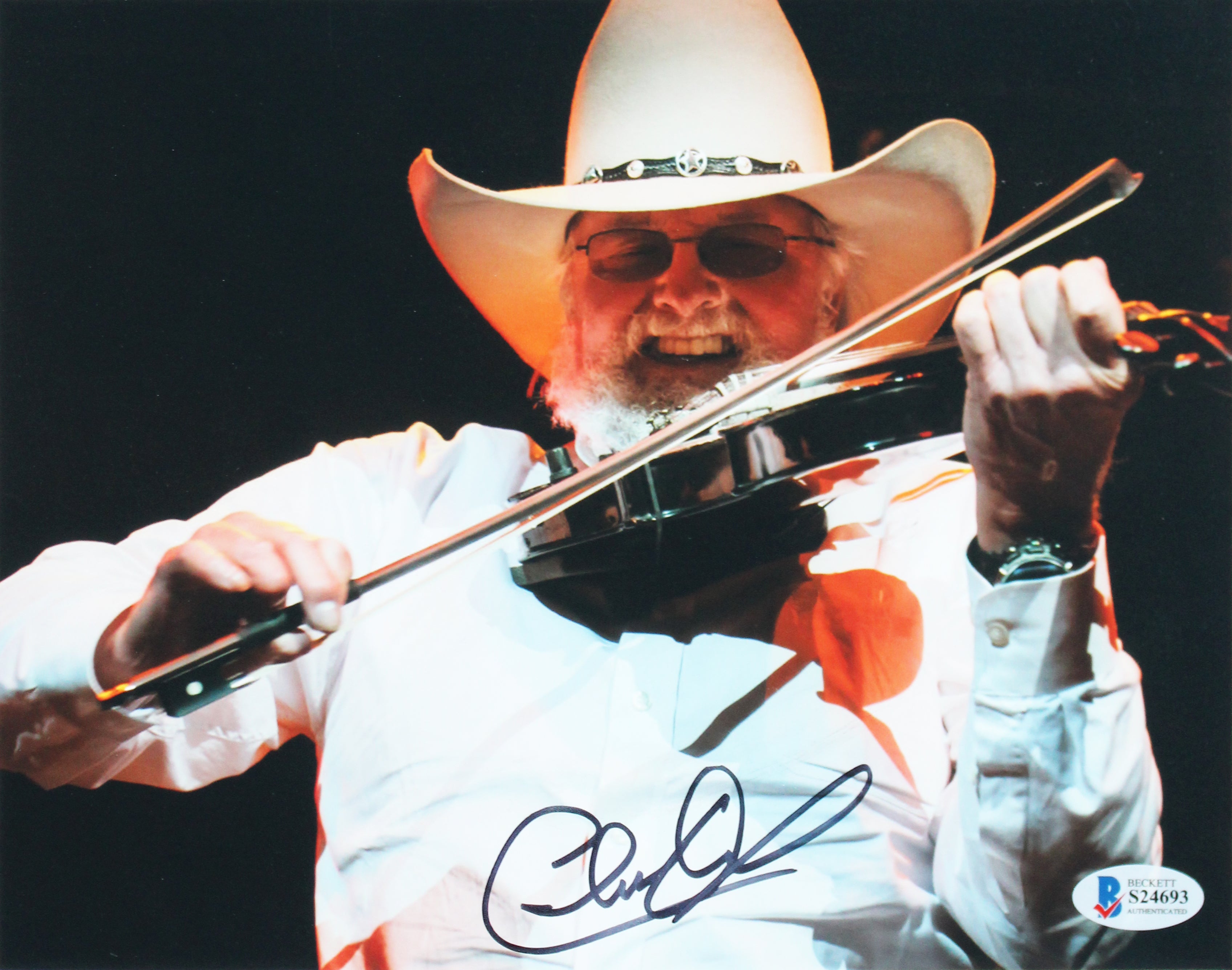 Charlie Daniels Authentic Signed 8x10 Framed Photo Autographed BAS #S24693