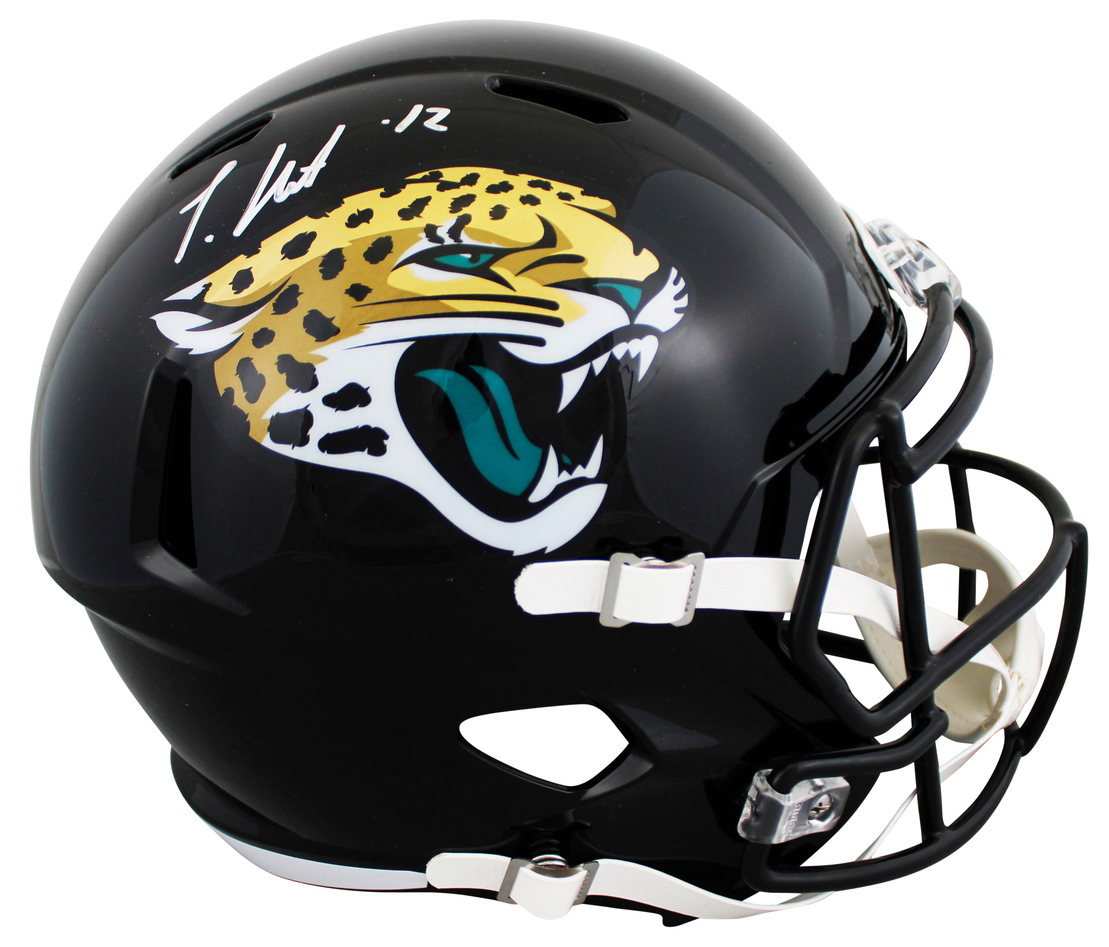 Jaguars Travis Hunter Signed Full Size Speed Rep Helmet W/ Case BAS Witnessed