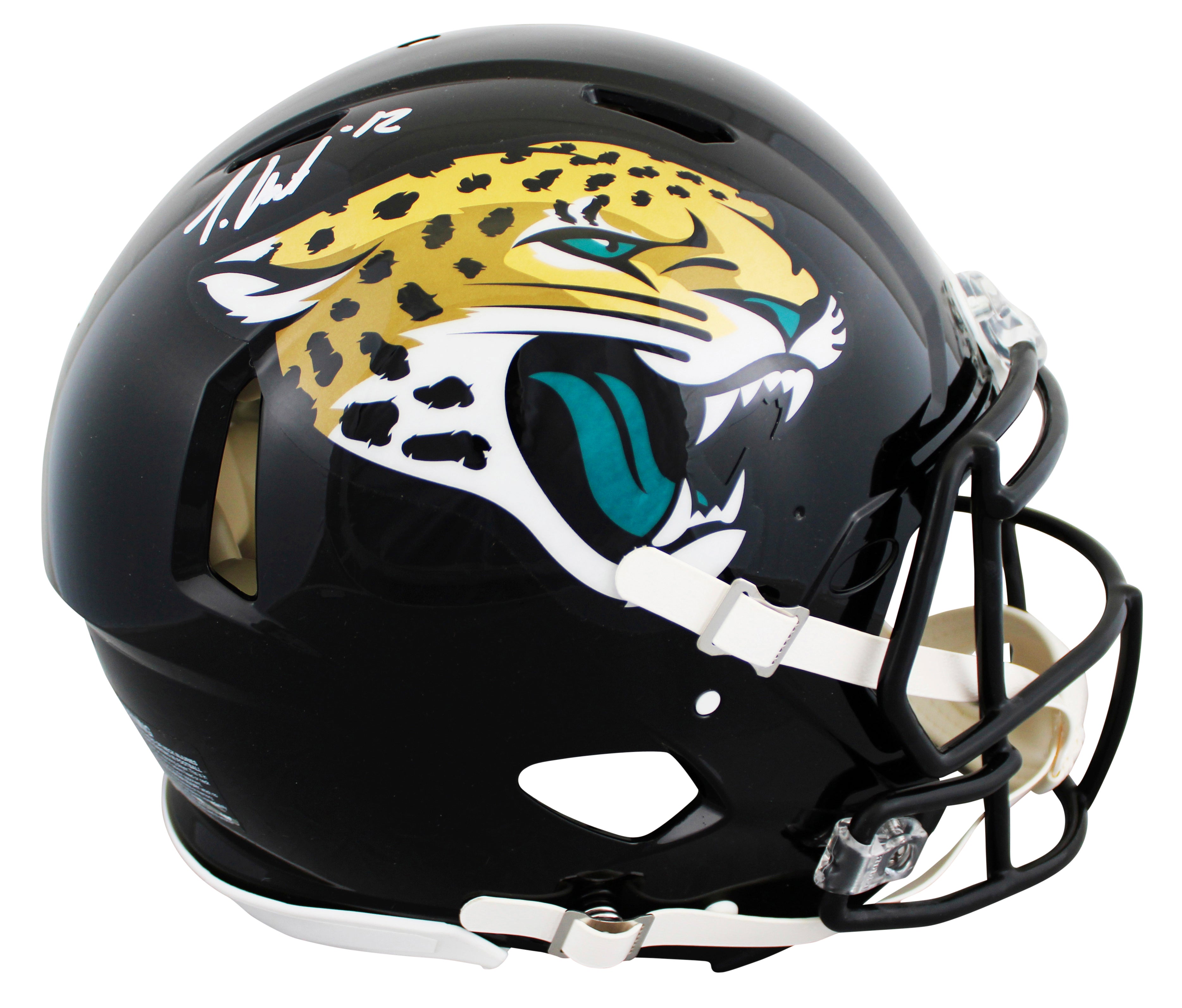 Jaguars Travis Hunter Signed Full Size Speed Proline Helmet W/ Case BAS Witness