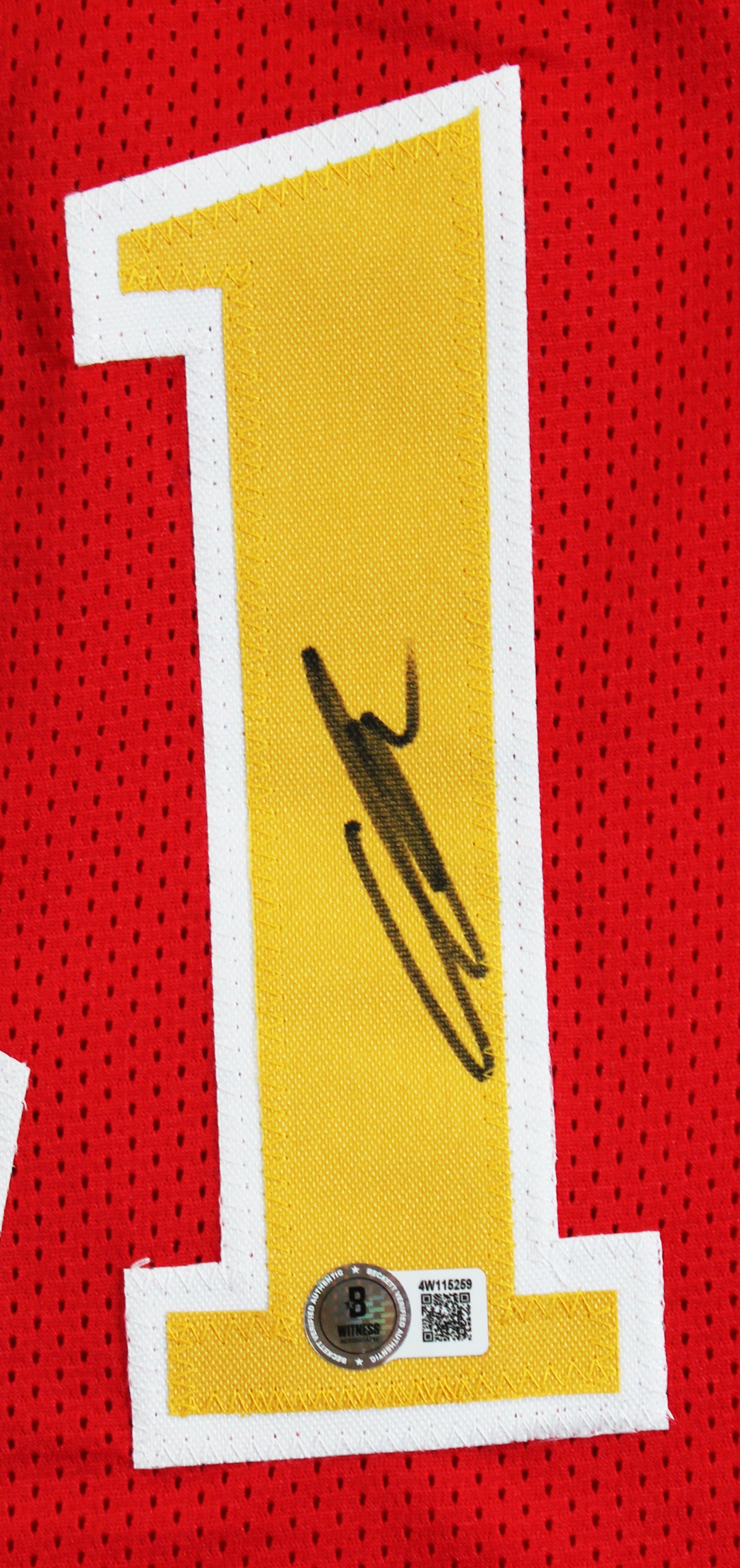 Dominique Wilkins Authentic Signed Red Pro Style Jersey BAS Witnessed