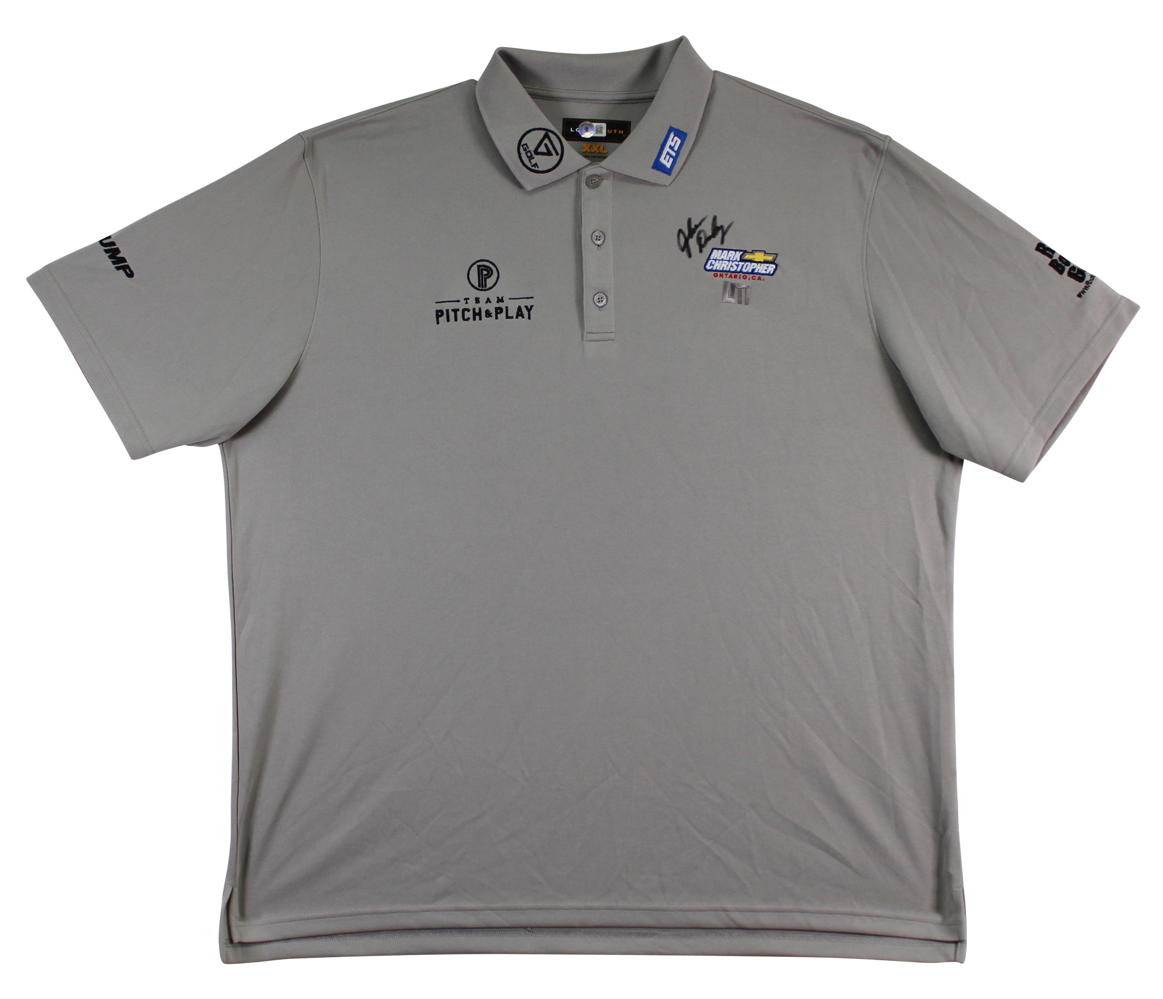 John Daly Authentic Signed Grey Polo Shirt BAS #BK84754