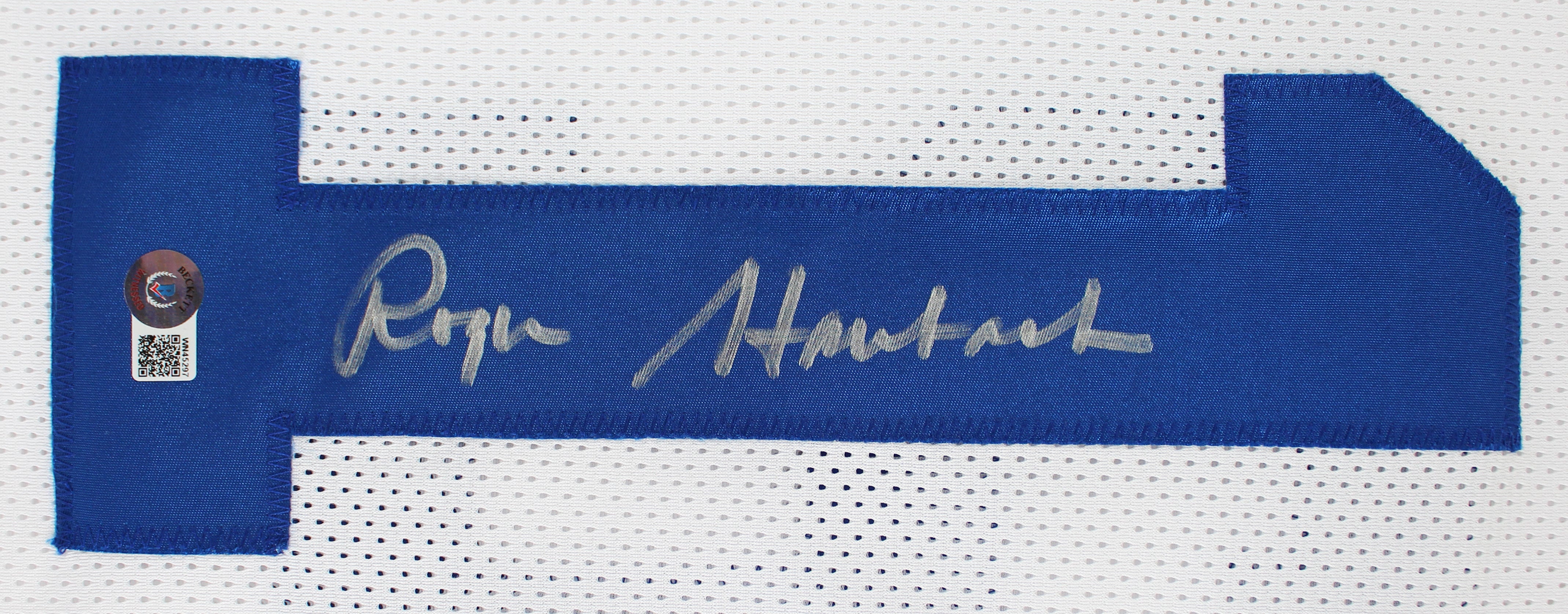 Roger Staubach Authentic Signed White Pro Style Jersey Autographed BAS Witnessed