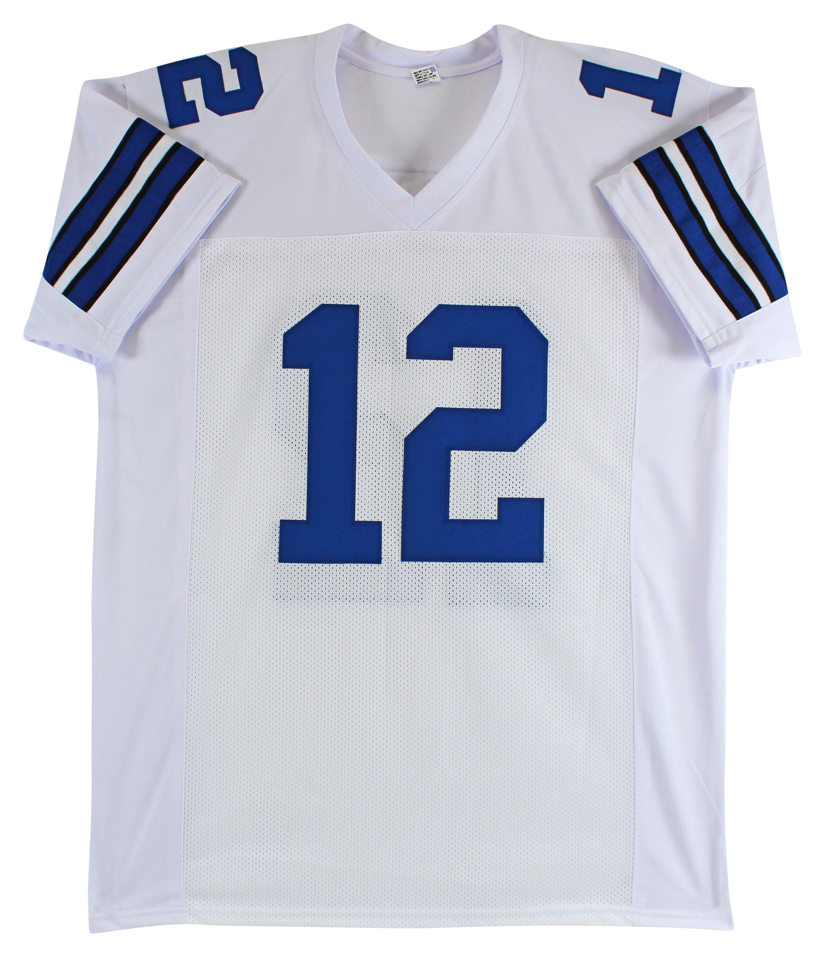 Roger Staubach Authentic Signed White Pro Style Jersey Autographed BAS Witnessed