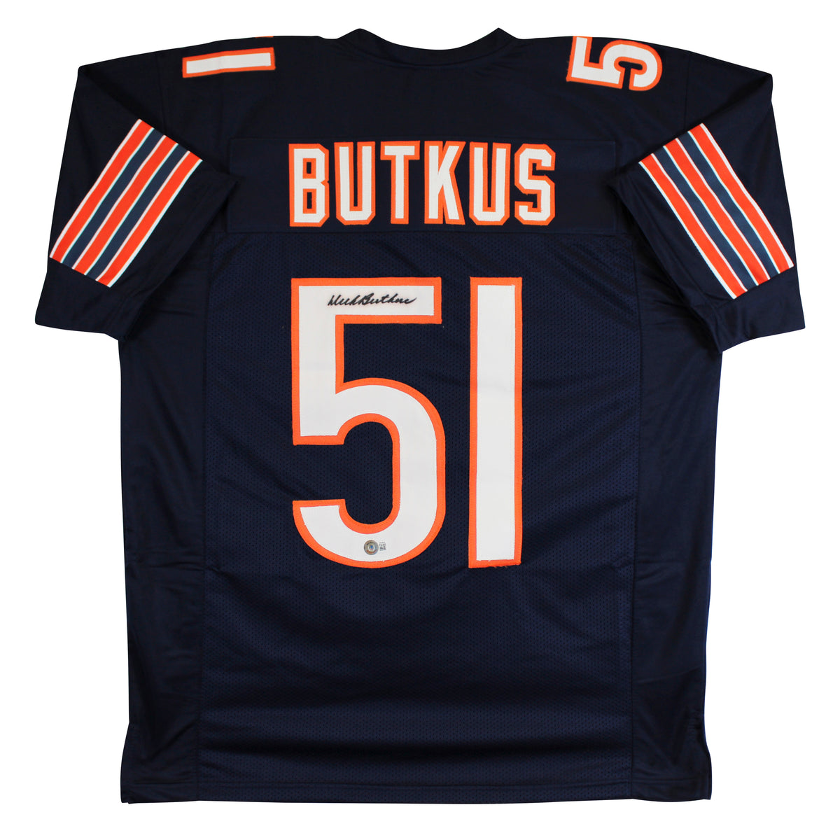 Dick Butkus Authentic Signed Navy Blue Pro Style Jersey Autographed BAS 2
