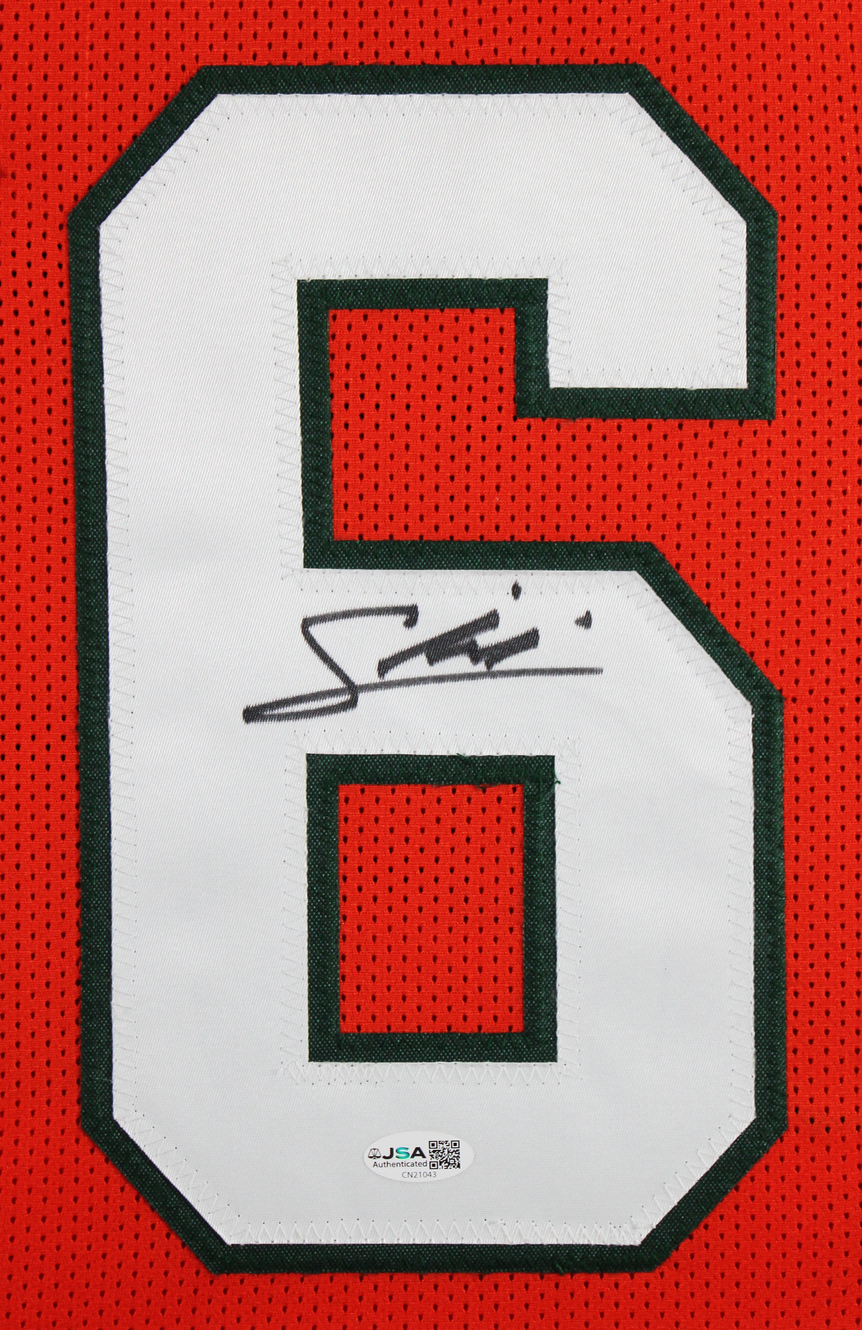 Miami Francis Mauigoa Authentic Signed Orange Pro Style Framed Jersey JSA