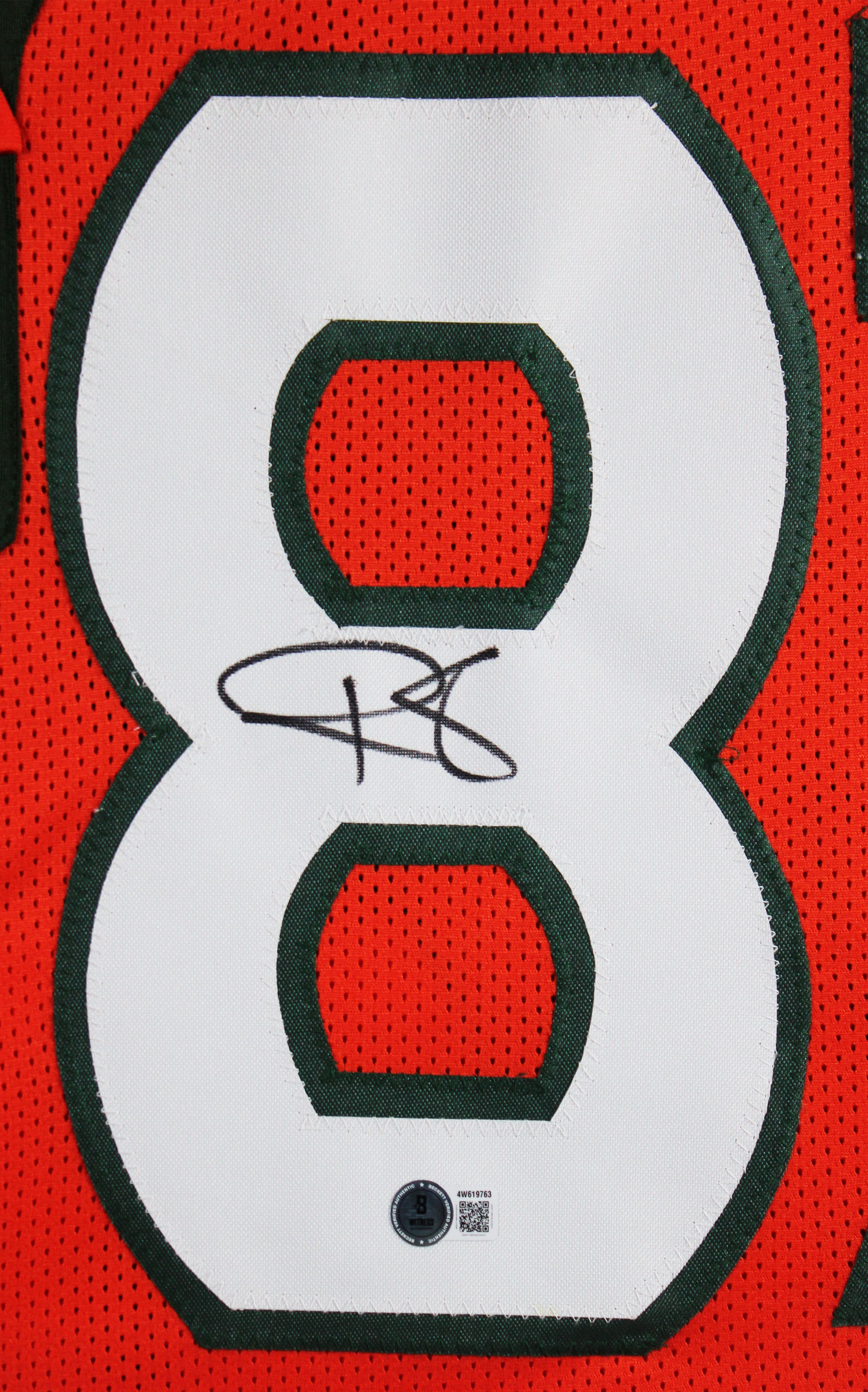 Miami Reggie Wayne Authentic Signed Orange Pro Style Framed Jersey BAS Witnessed