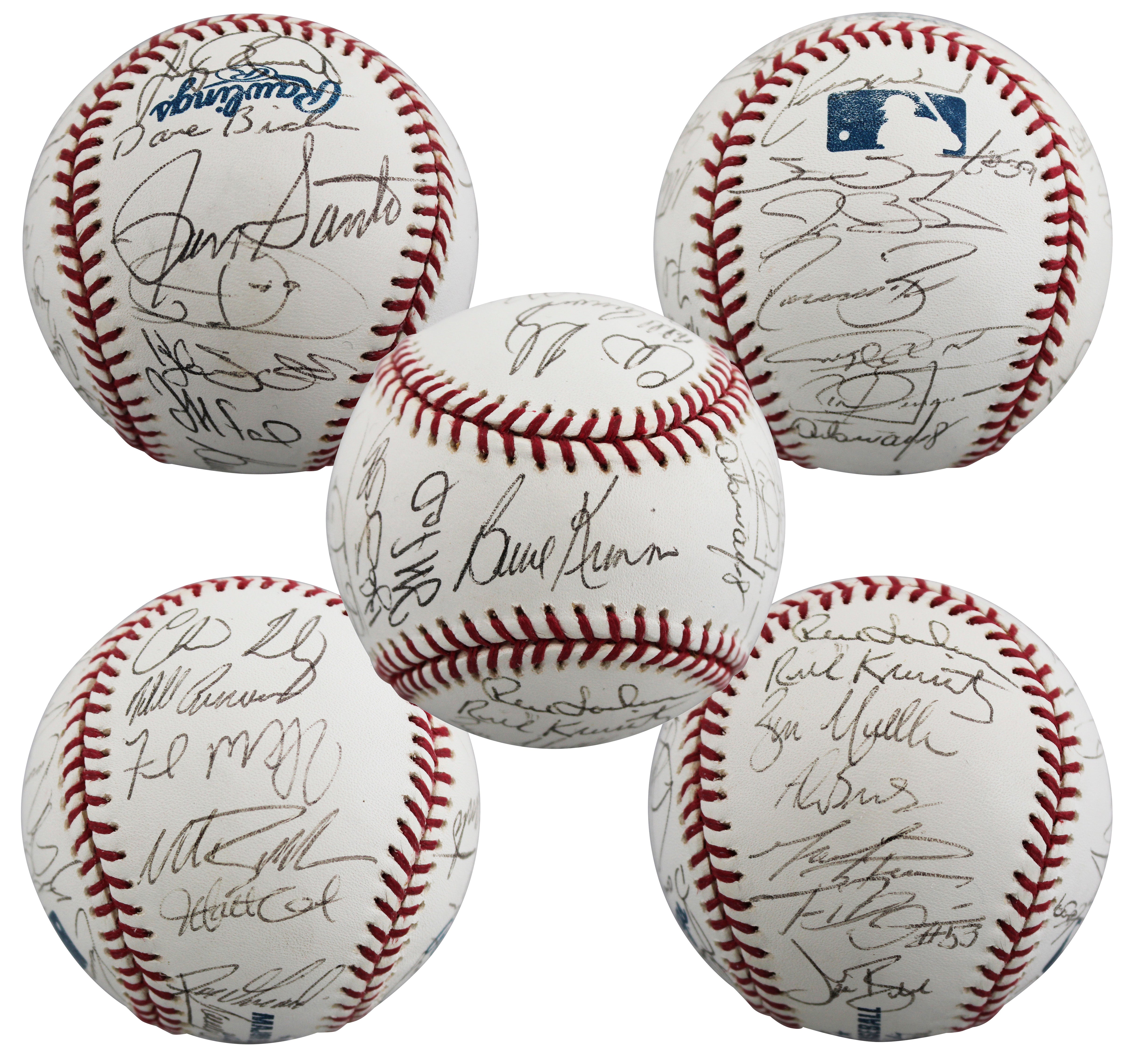 2002 Cubs (28) Santo, McGriff, Bellhorn +25 Signed OML Baseball BAS #AE64195