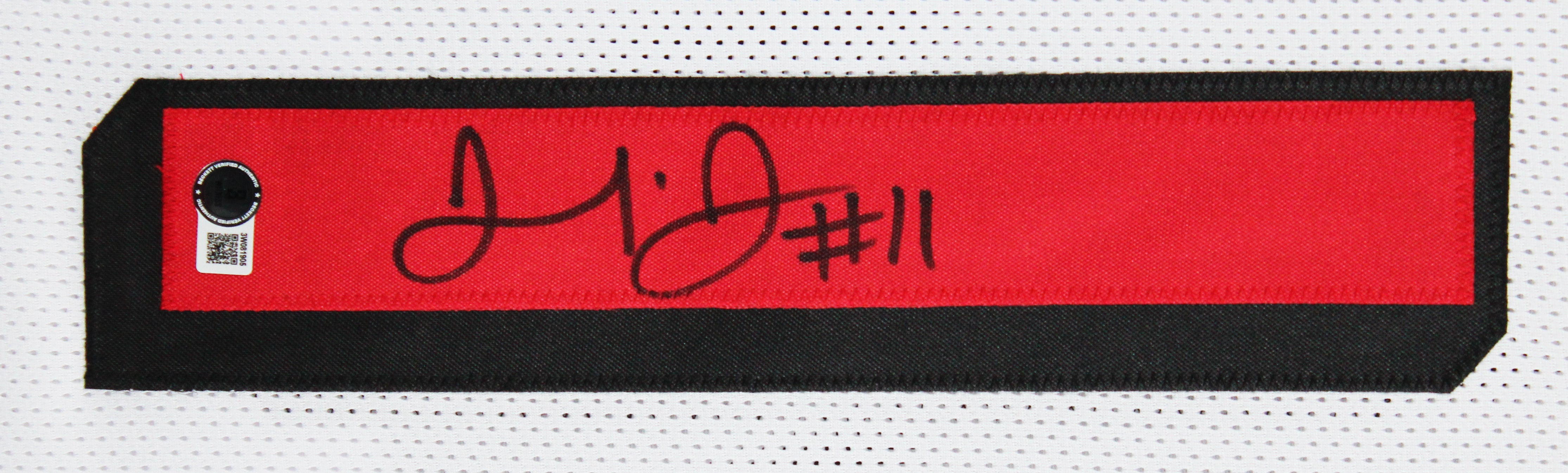 Julio Jones Authentic Signed White Pro Style Framed Jersey BAS Witnessed
