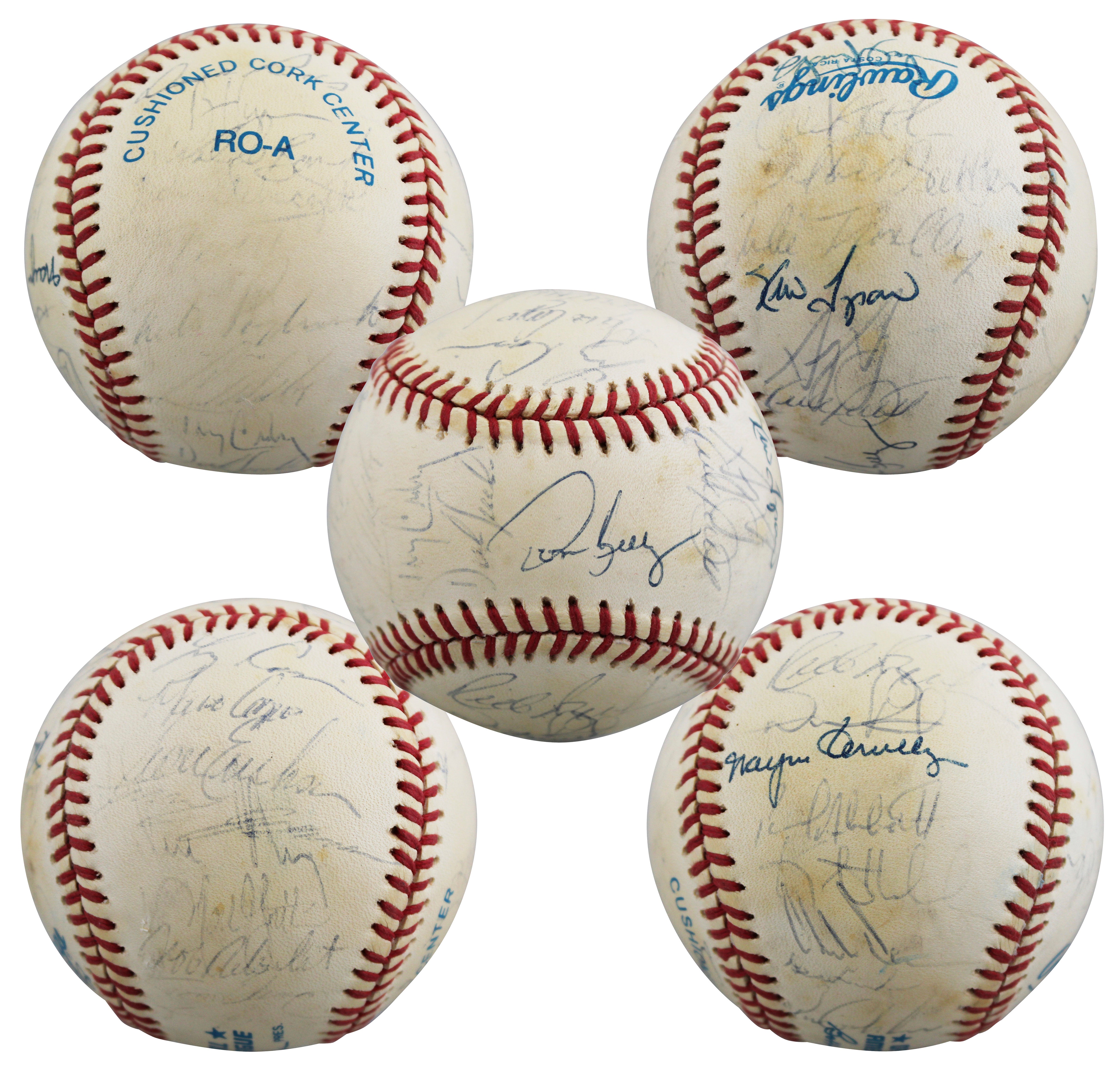 1992 Twins (32) Puckett, Wayne, Knoblauch +29 Signed OAL Baseball BAS #AE64190