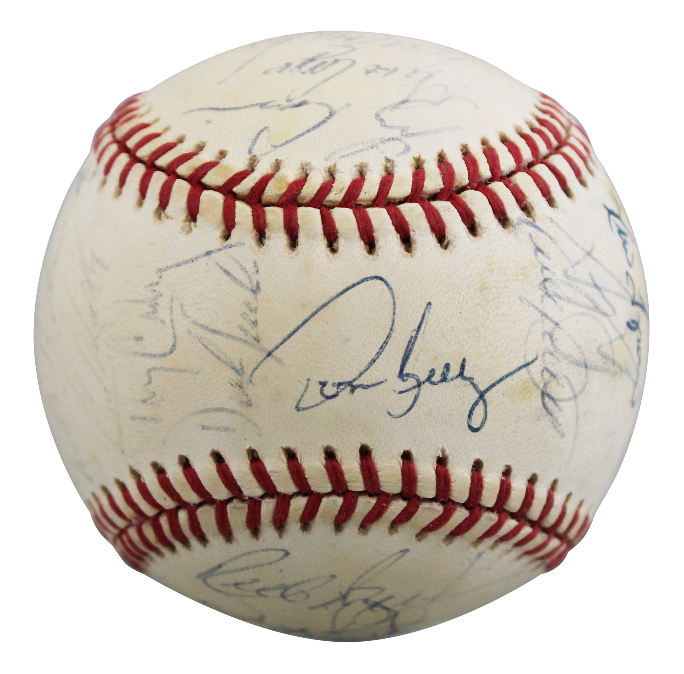 1992 Twins (32) Puckett, Wayne, Knoblauch +29 Signed OAL Baseball BAS #AE64190